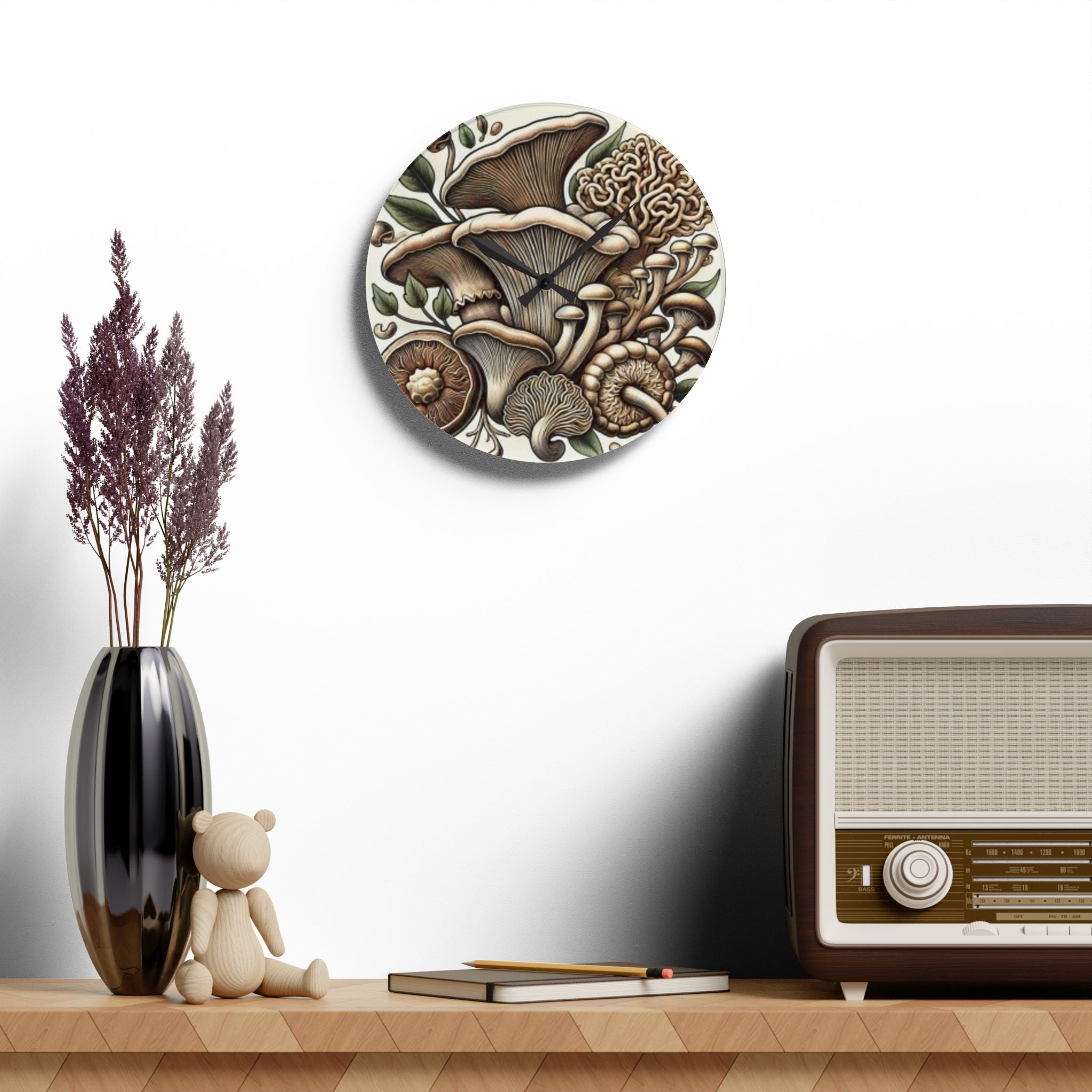 Forest Time Mushroom Harmony Clock