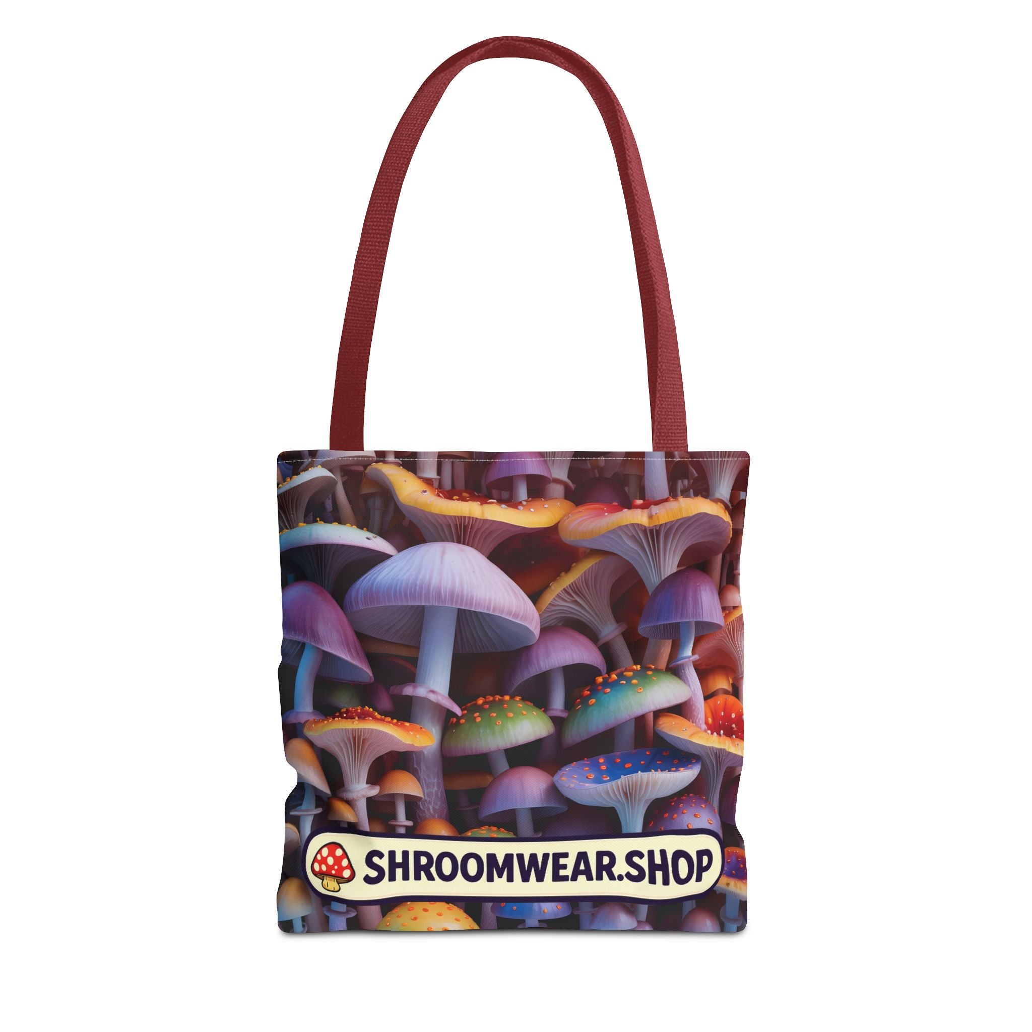 Tote Bag: Psychedelic Mushroom Tote Bag — Colorful Shroom Print Tote