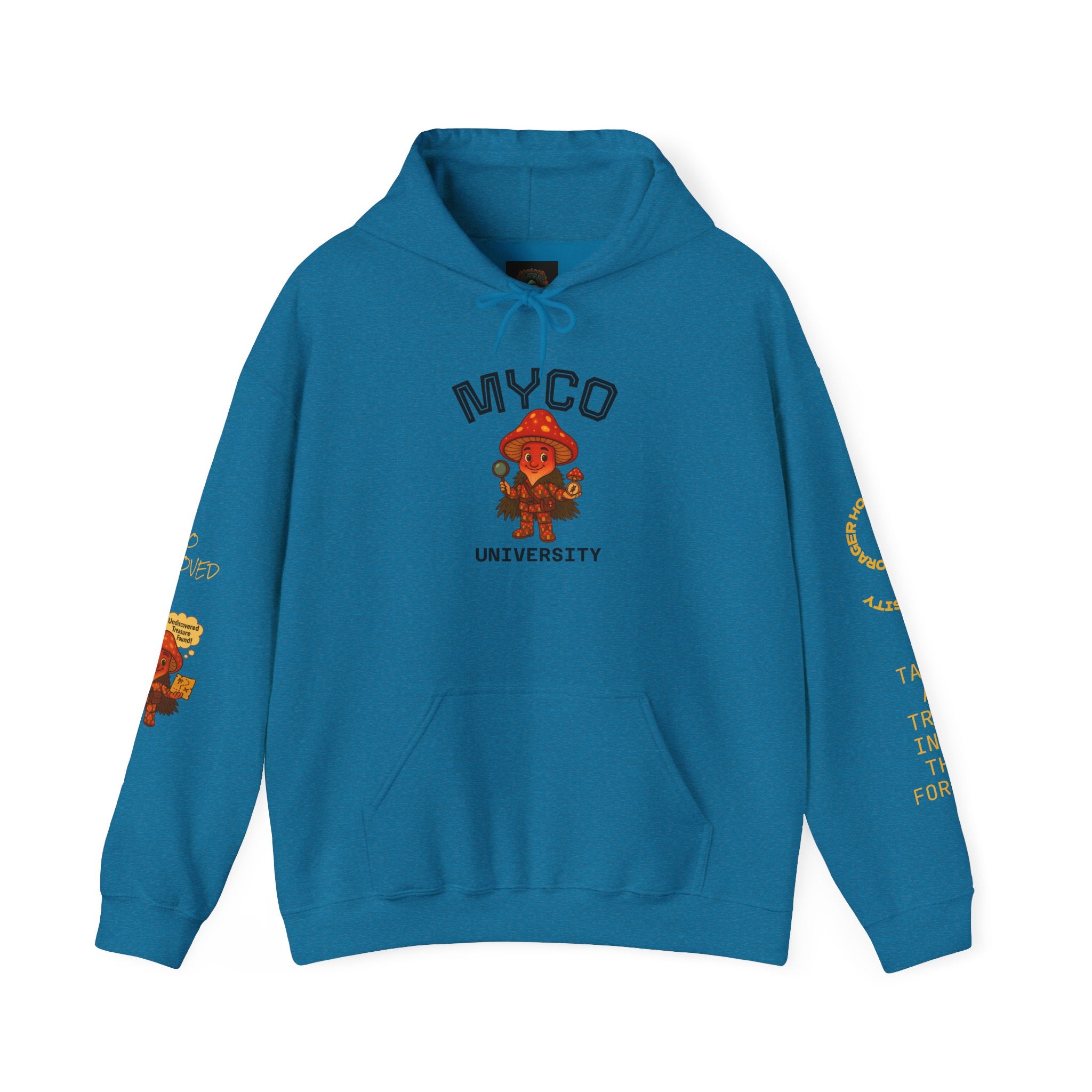 Myco University Lion & Mushroom Hoodie — Psychedelic Lion Graphic Pullover