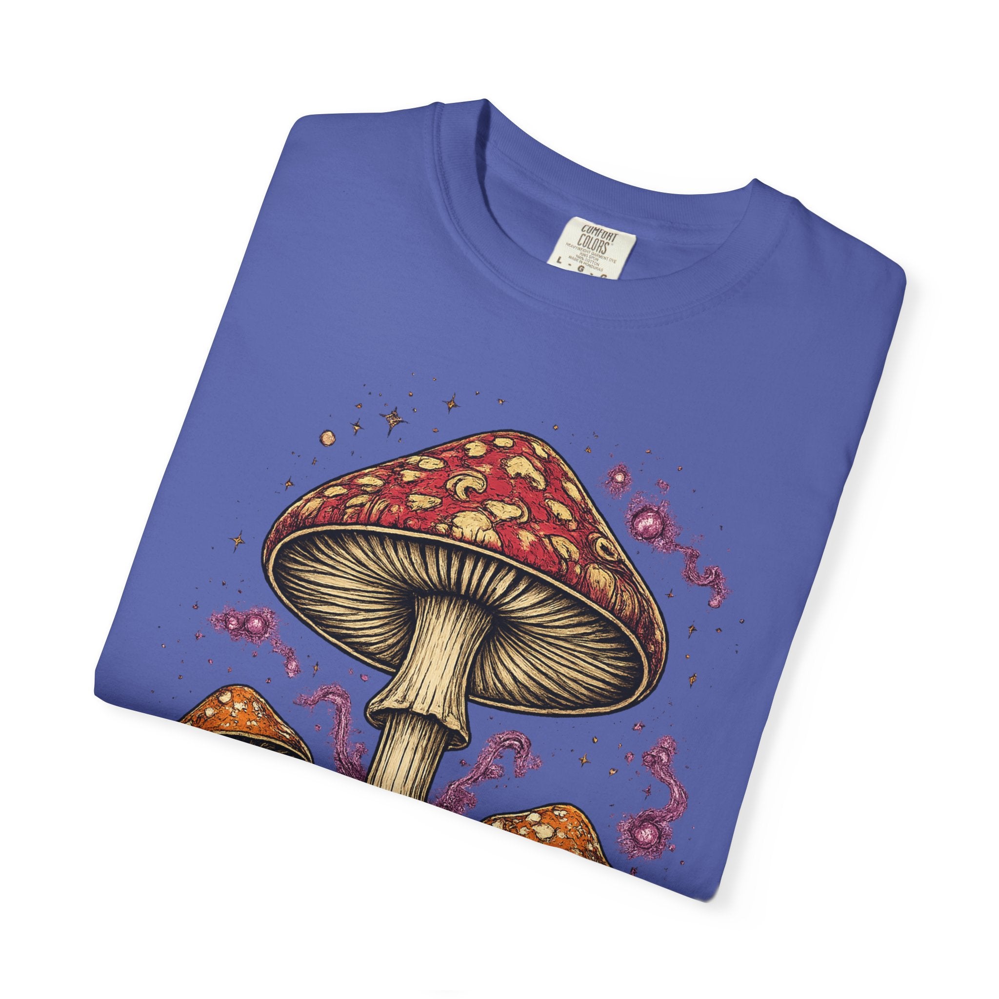 City: Portland Mushroom Graphic T-Shirt — Vintage Forest Amanita Design