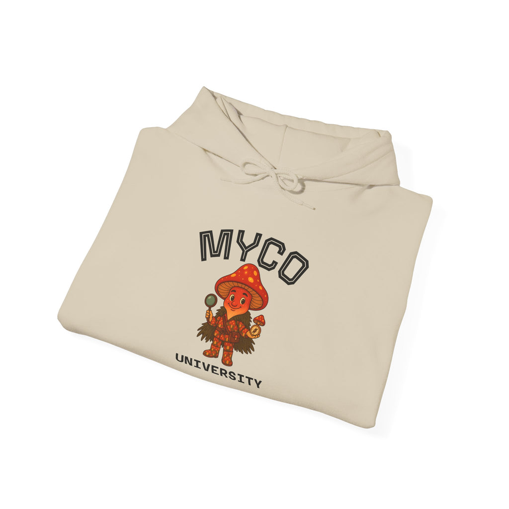 Myco University Lion & Mushroom Hoodie — Psychedelic Lion Graphic Pullover