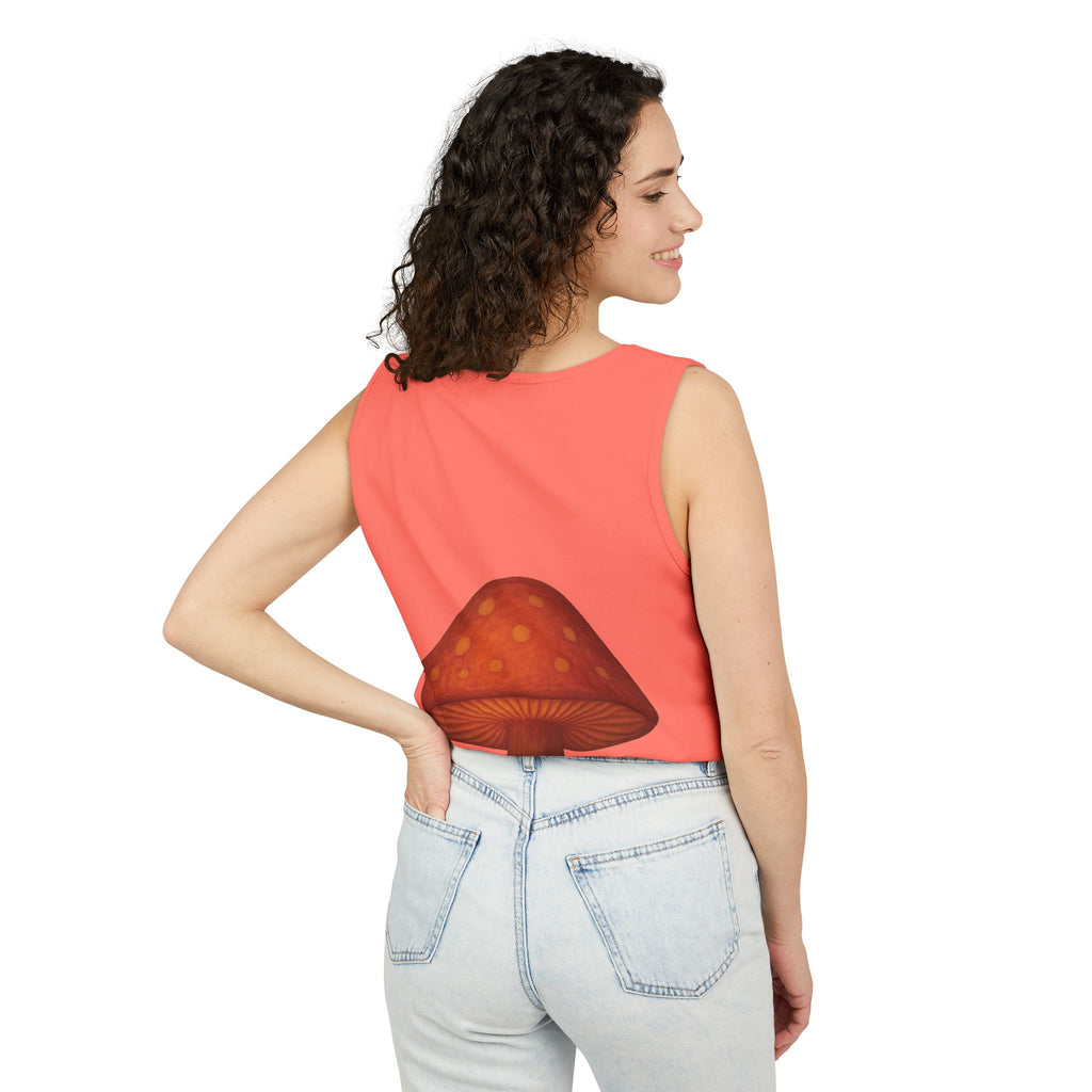 City: Portland Mushroom Tank Top — Vintage Forest Travel Graphic