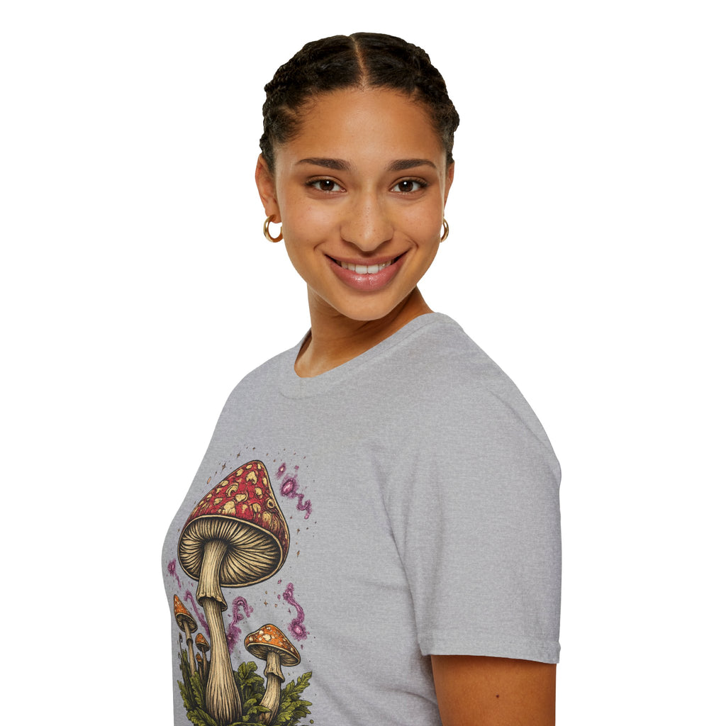 City: Gresham Psychedelic Mushroom Graphic T-Shirt — Red Amanita Illustration