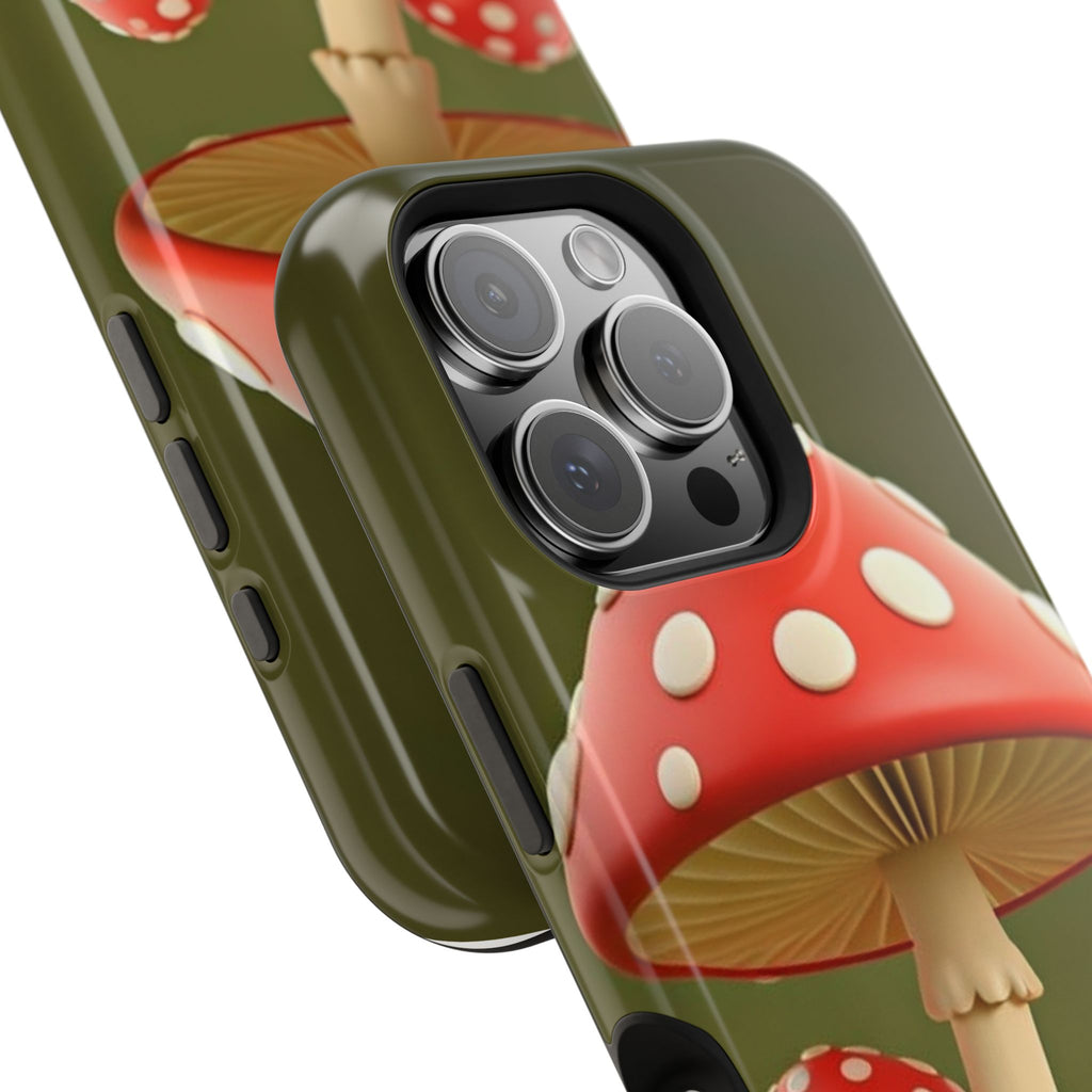 Golden Glow Mushroom Phone Case – Nature Meets Radiance