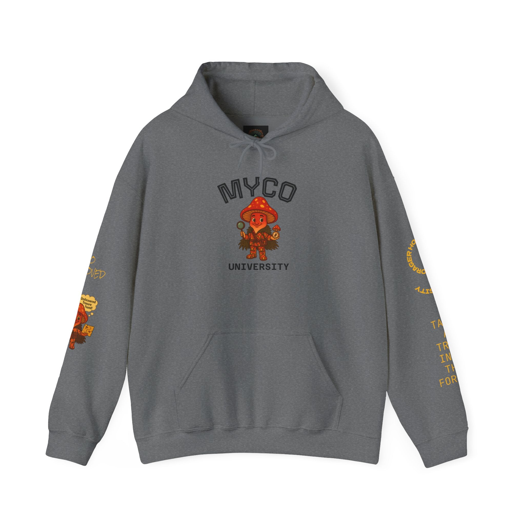 Myco University Lion & Mushroom Hoodie — Psychedelic Lion Graphic Pullover