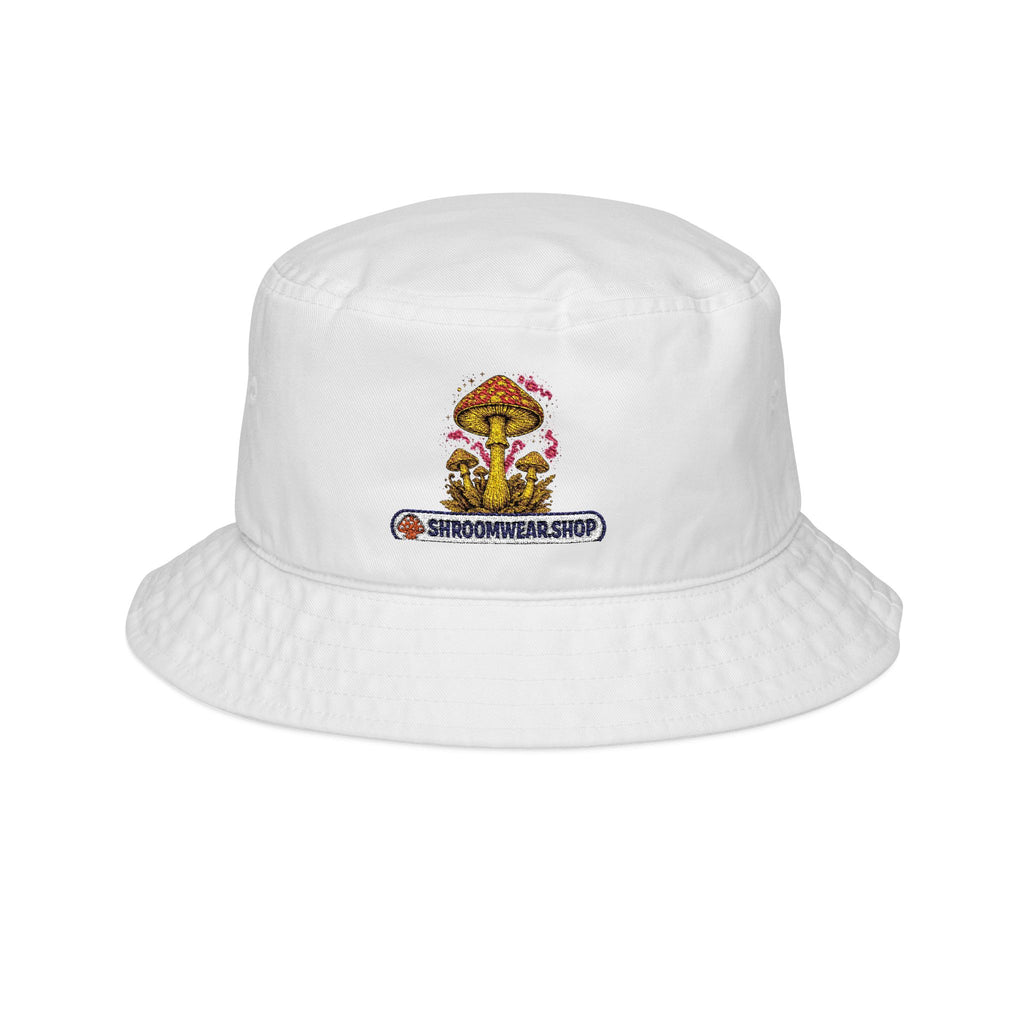 Mushroom Garden Bucket Hat — Floral Psychedelic Nature Graphic