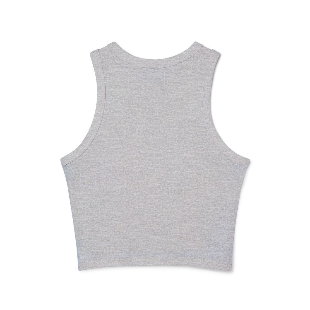 Portland Mushroom Graphic Tank — Women's Crop Racerback Tank Top