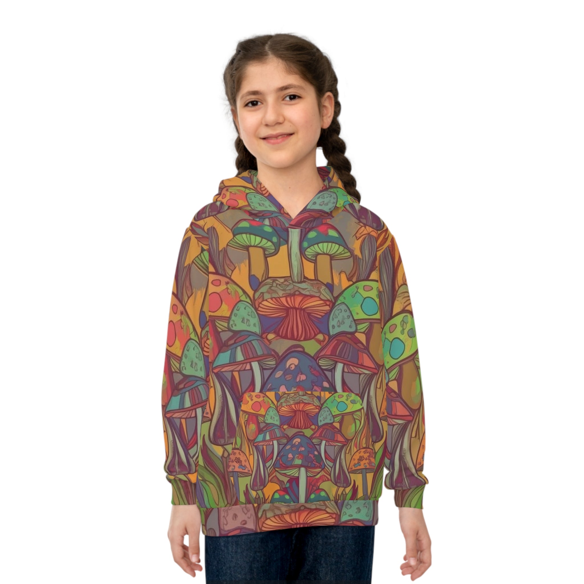 Mystic Mushroom Wonderland Custom Design Zip Hoodie