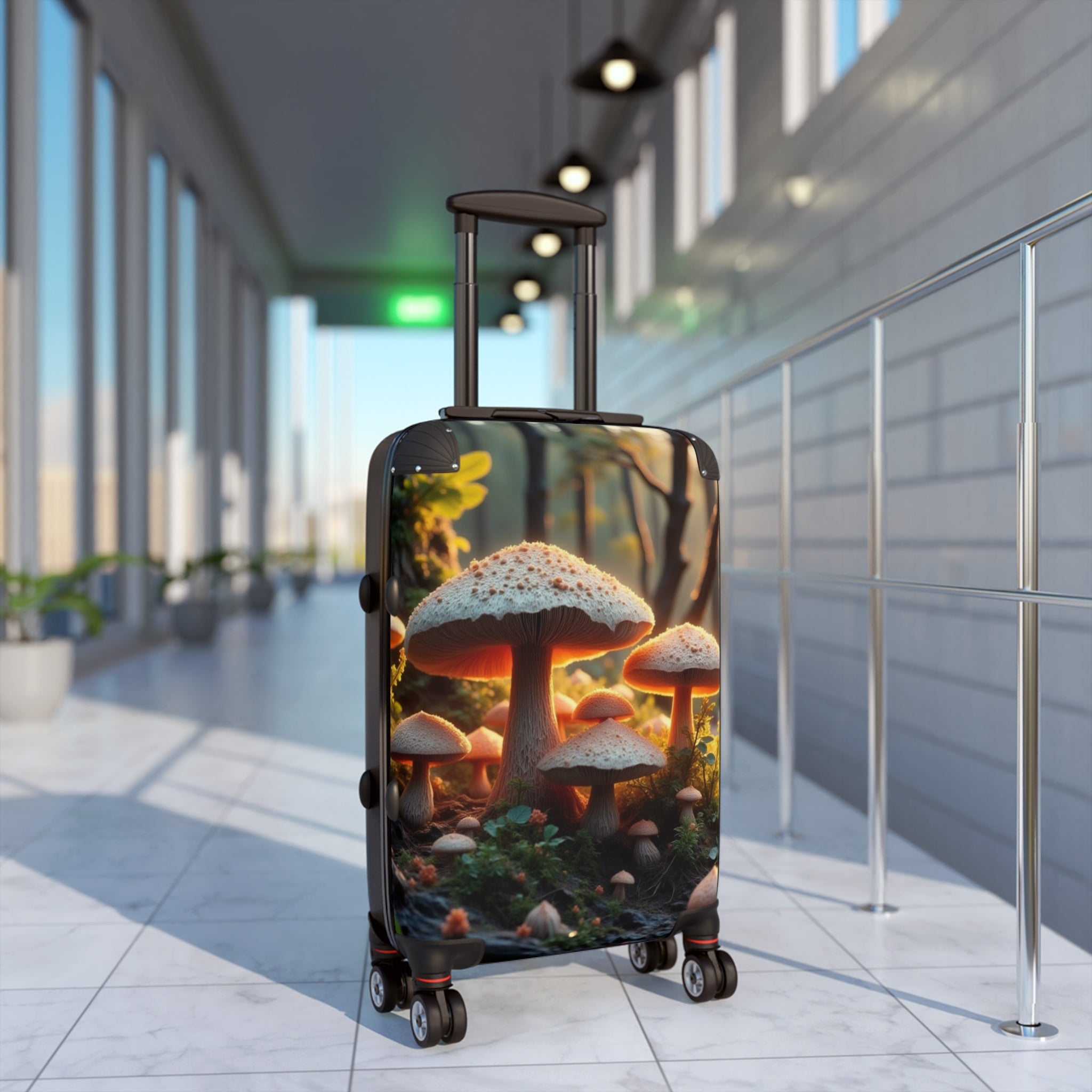 Mushroom Forest Carry-On Suitcase – Enchanted Nature Travel Luggage