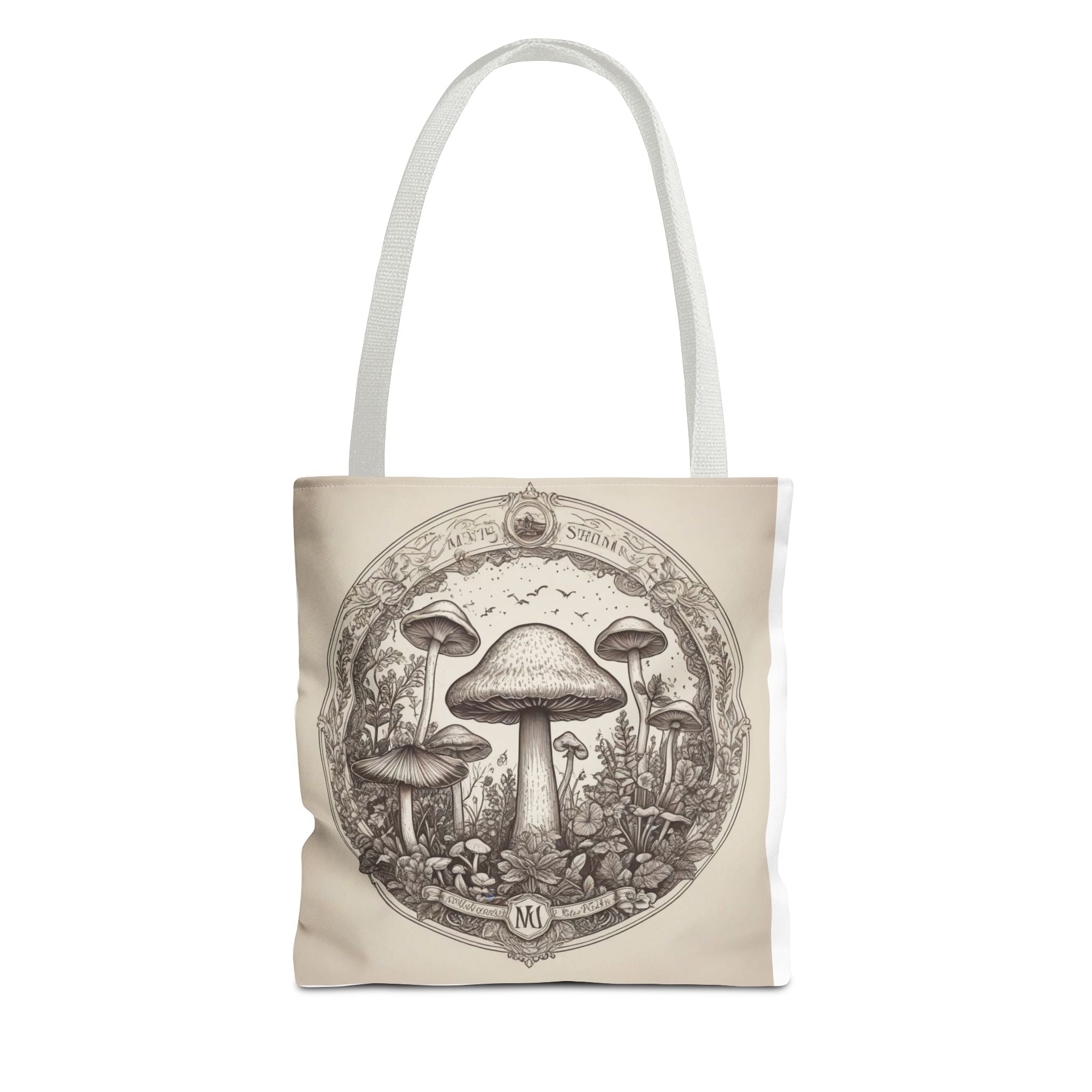 Mystic Shroom Circle Tote Bag – Where Art Nouveau Meets Nature