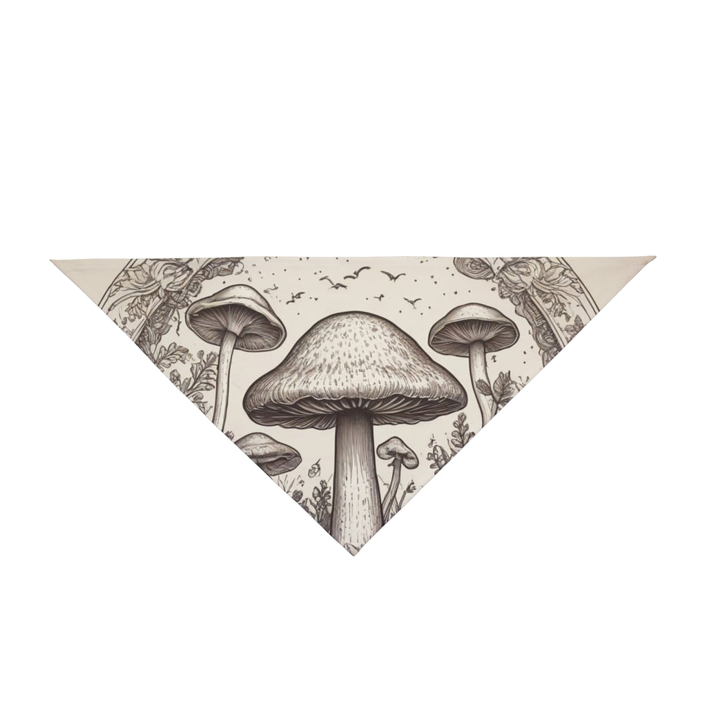 Whispers of the Wild Mushroom Bandana Earthy. Elegant Enchanted