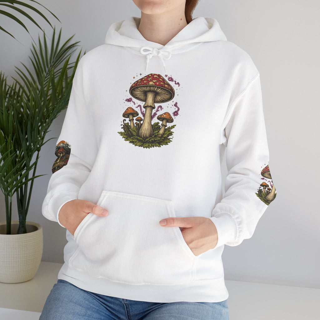 City: Portland Mushroom Forest Hooded Sweatshirt Nature Graphic Hoodie