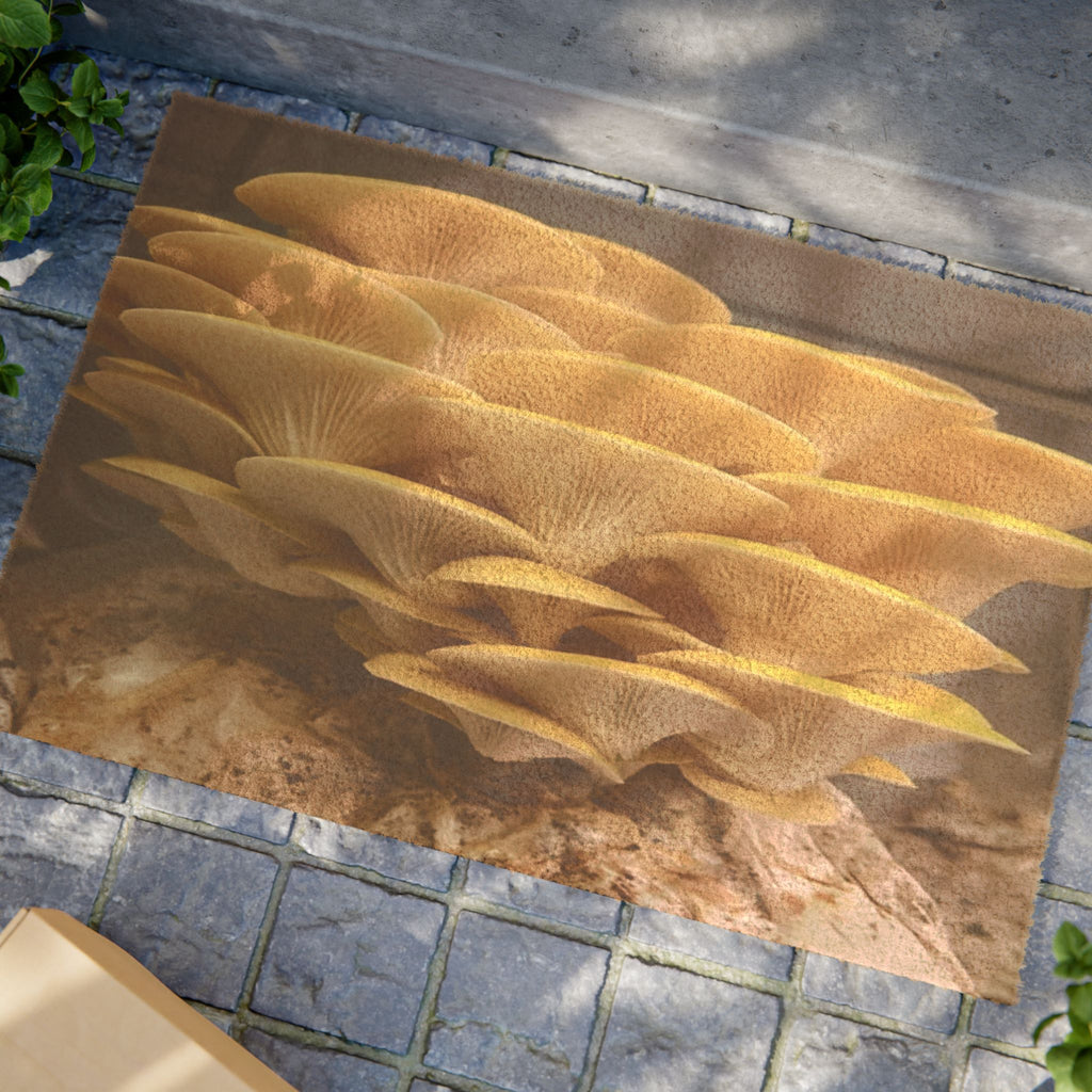 Natural Mushroom Shelf Doormat - Botanical Fungi Welcome Mat