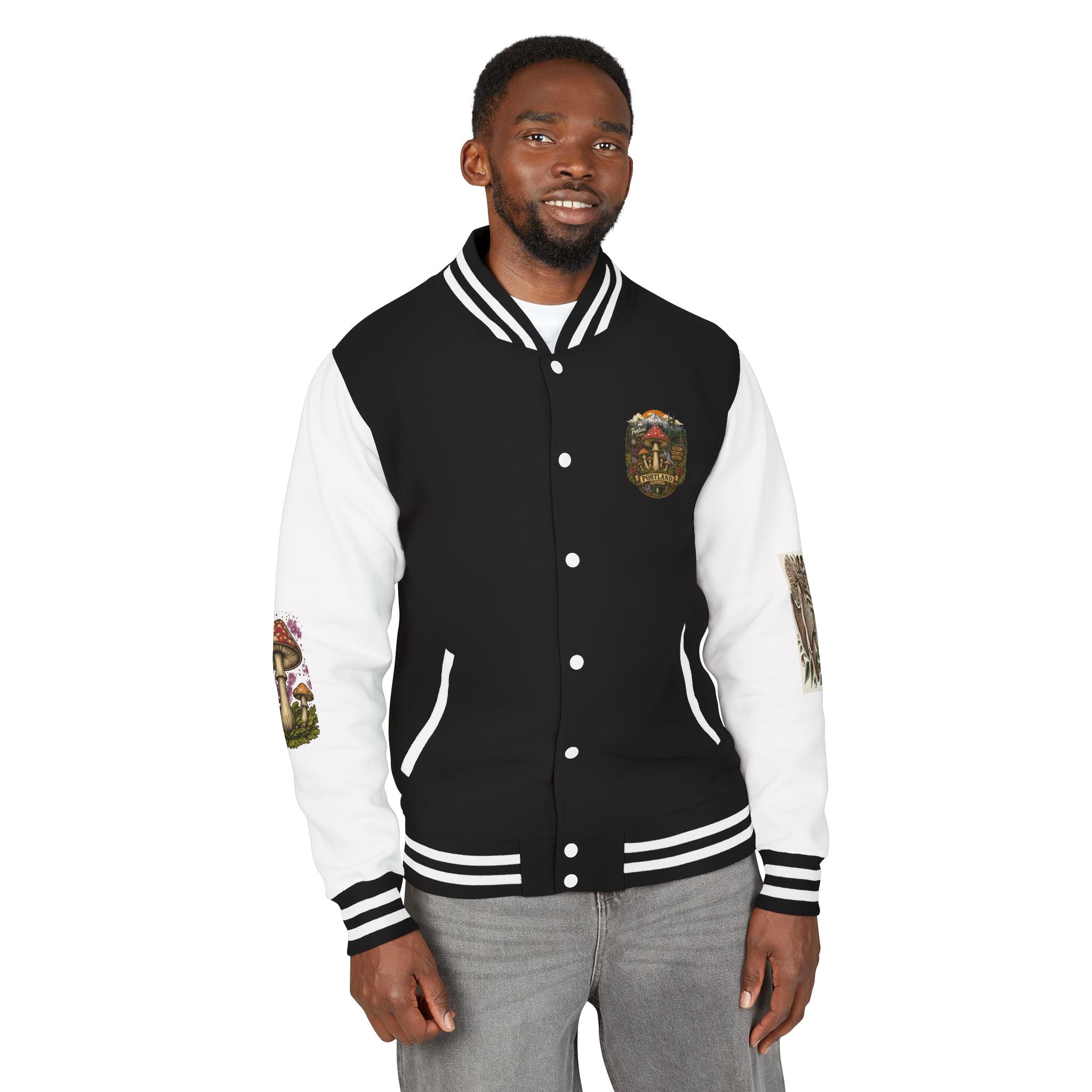 Portland Mushroom Patch Letterman Jacket