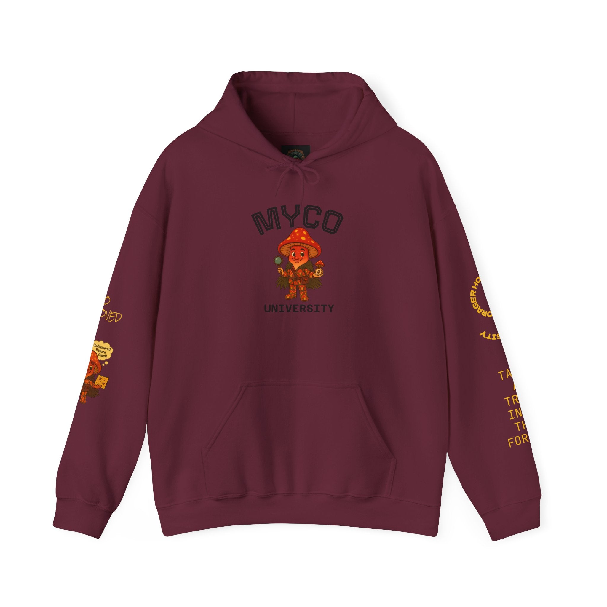 Myco University Lion & Mushroom Hoodie — Psychedelic Lion Graphic Pullover