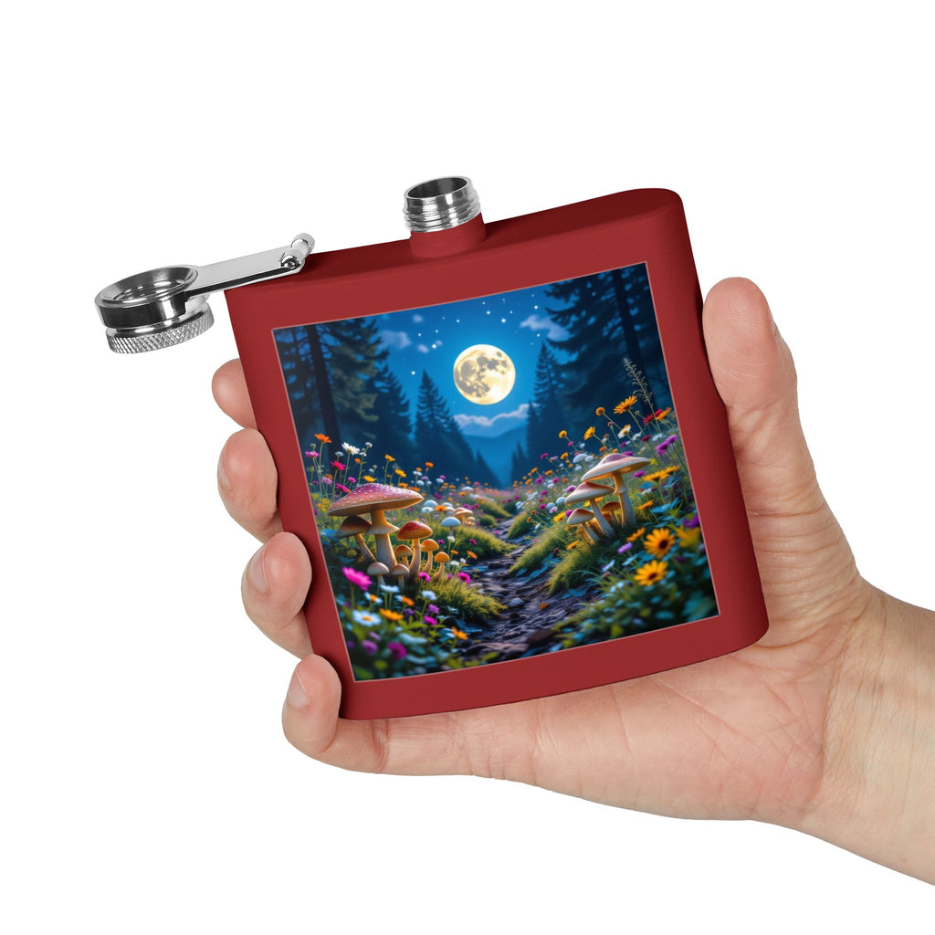 Moonlit Grove Stainless Steel Flask – Sip with a Side of Magic