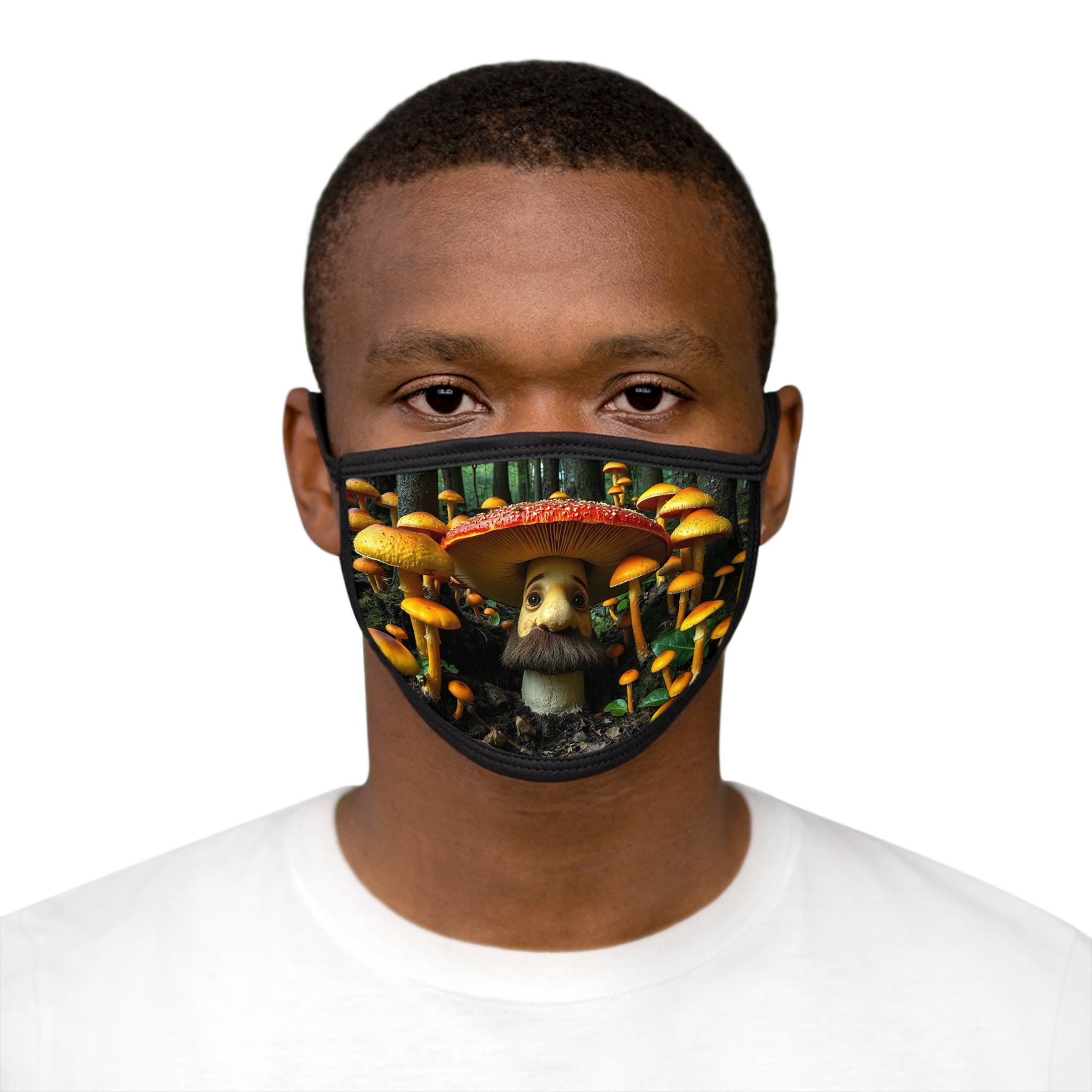Cover Up with Character Forest Beard Shroom Mask Breathe Easy with Fungi