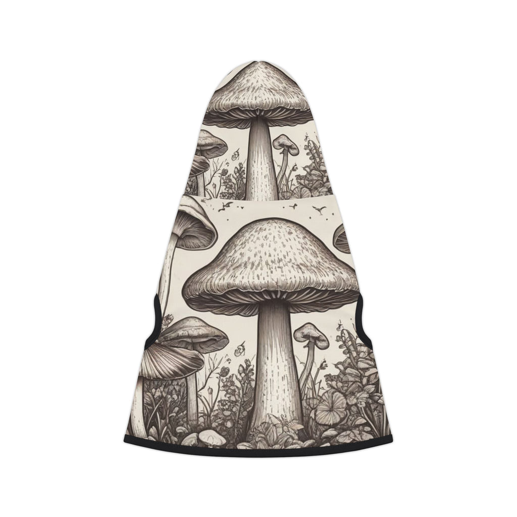 Custom Design Mushroom Print Enchanted Grove Dog/Cat Hoodie – Where Myth Meets Cozy