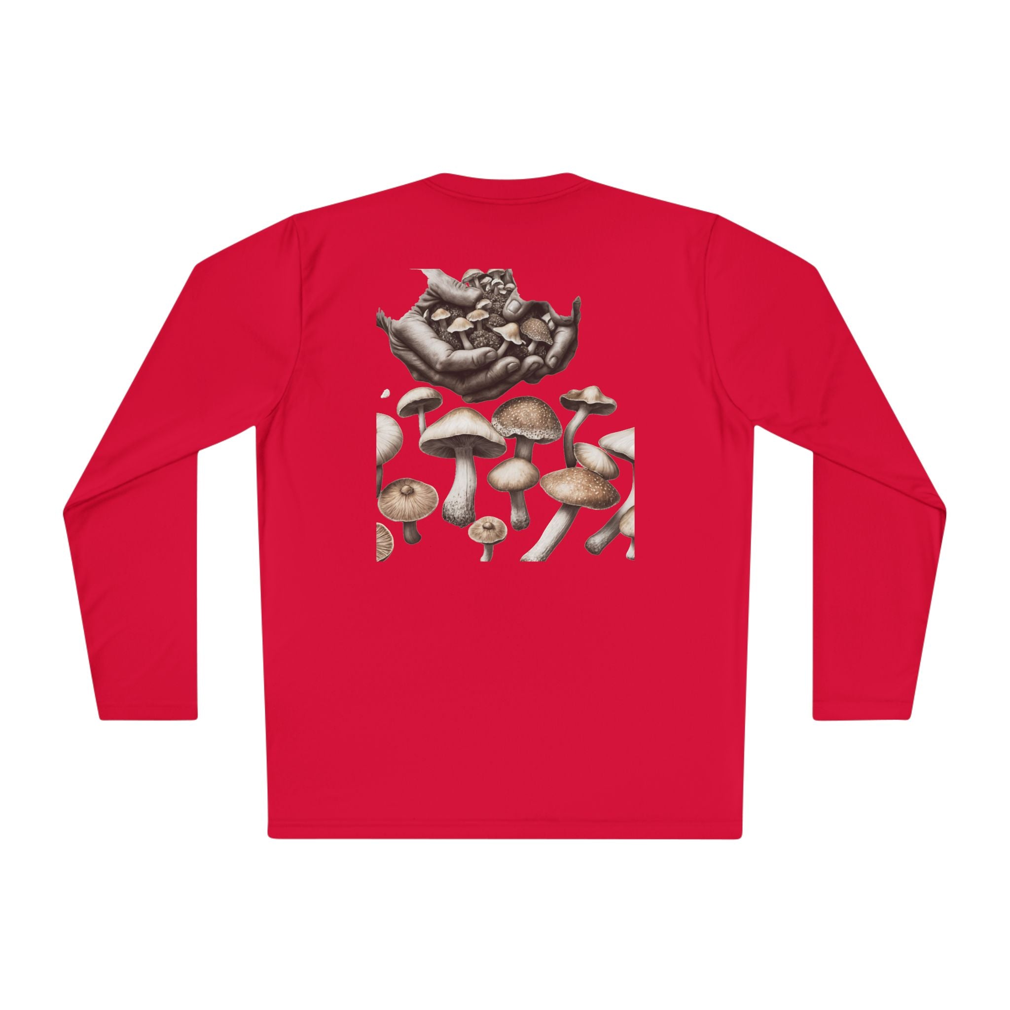 Vancouver Nature Long Sleeve Tee — Scenic Mountains & Mushroom Art