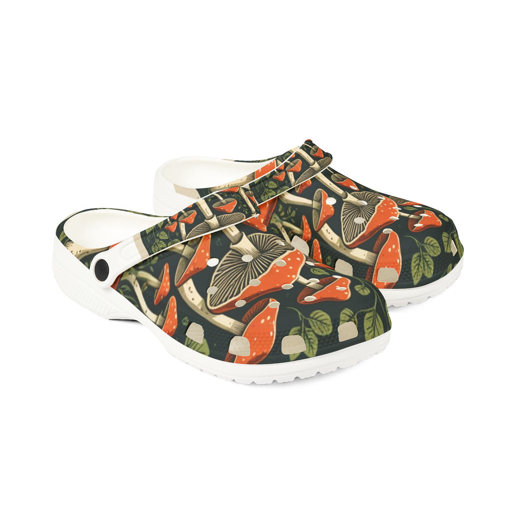 Zuecos de goma EVA Mushroom Garden – Zapatos cómodos con estampado integral