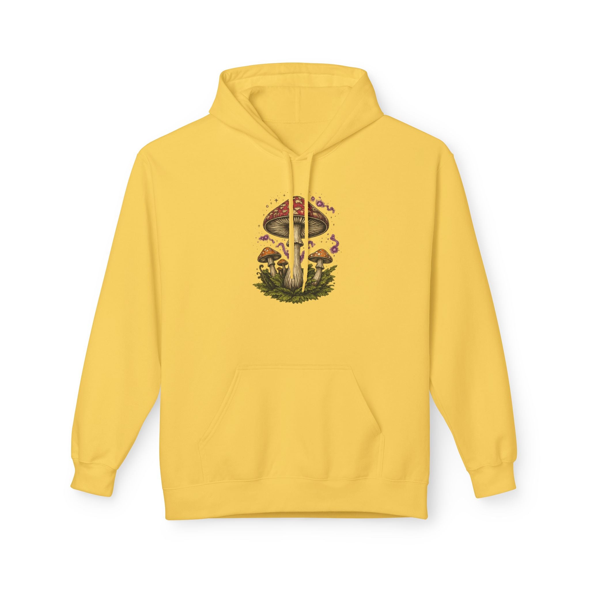 Mushroom Art Hoodie — Botanical Foraging Graphic Pullover
