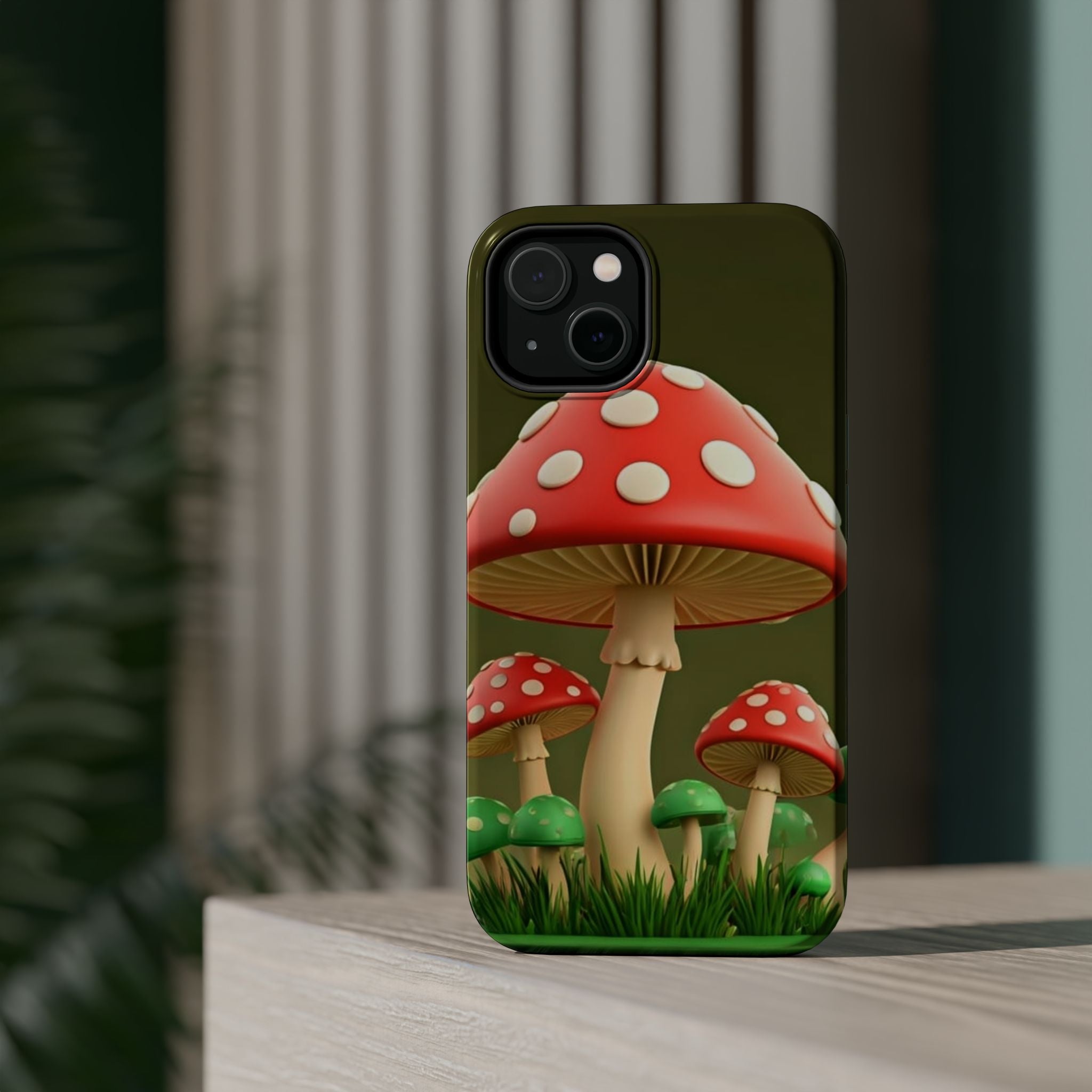 Golden Glow Mushroom Phone Case – Nature Meets Radiance