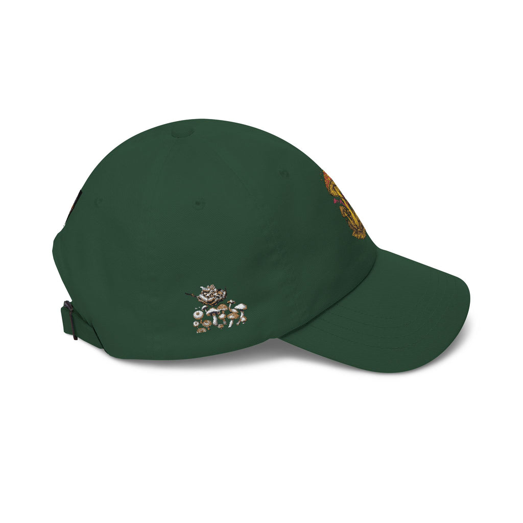 Mushroom Cluster Dad Cap — Psychedelic Nature Embroidered Baseball Hat