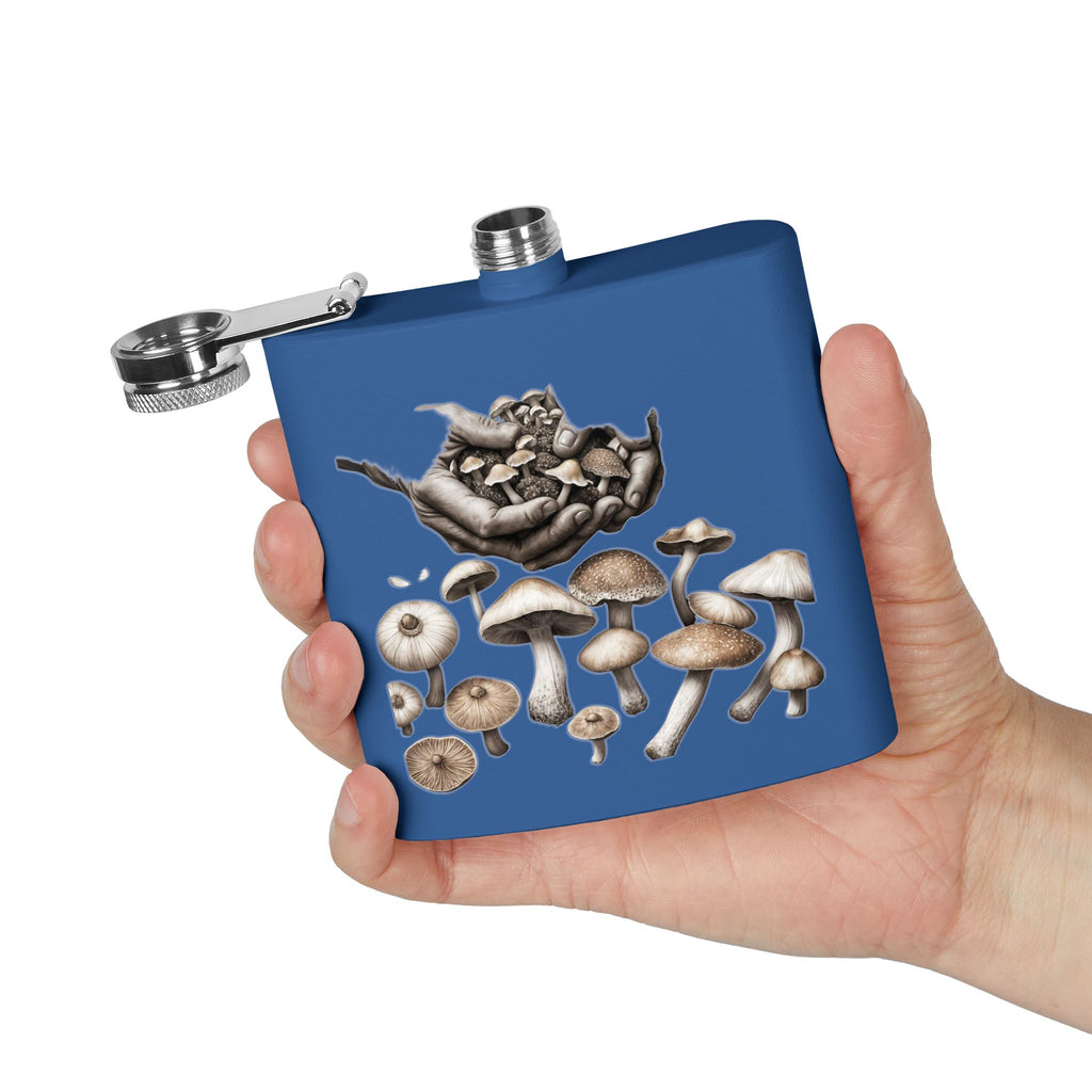 Hands of the Harvest Flask – Hold the Magic of Nature Stainless Steel Flask, 6oz