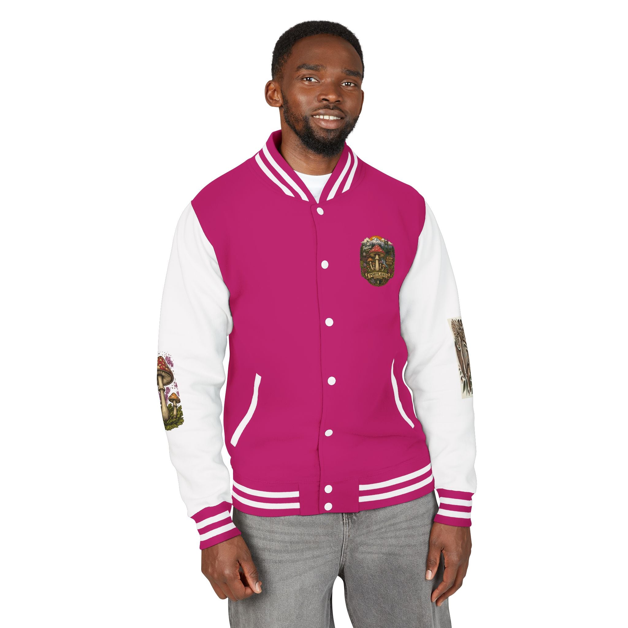Portland Mushroom Patch Letterman Jacket