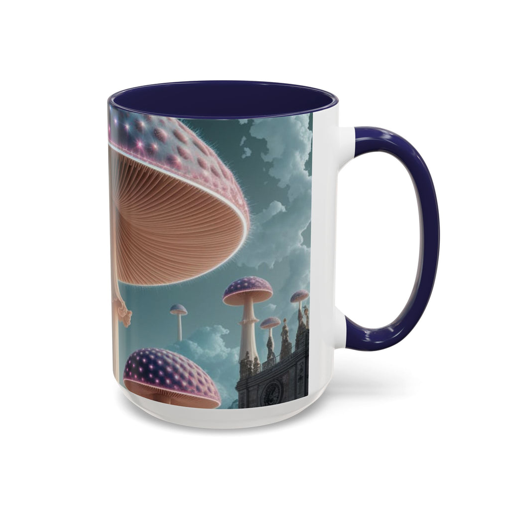Mug: Mystical Mushroom Accent Coffee Mug — Fantasy Psychedelic Ceramic Cup (11/15oz)