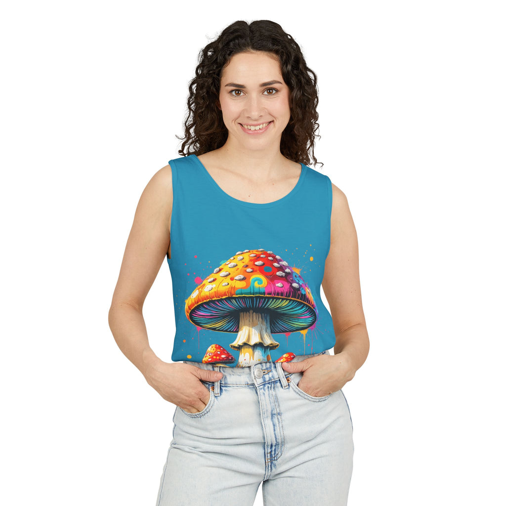 City: Portland Mushroom Tank Top — Psychedelic Forest Graphic Tank