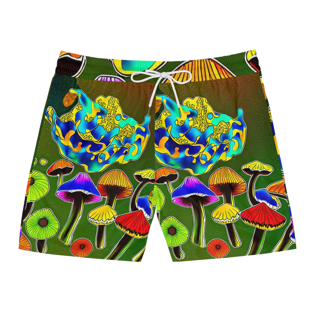 Psychedelic Mushroom Swim Shorts – Men's Vibrant AOP Beach Trunks
