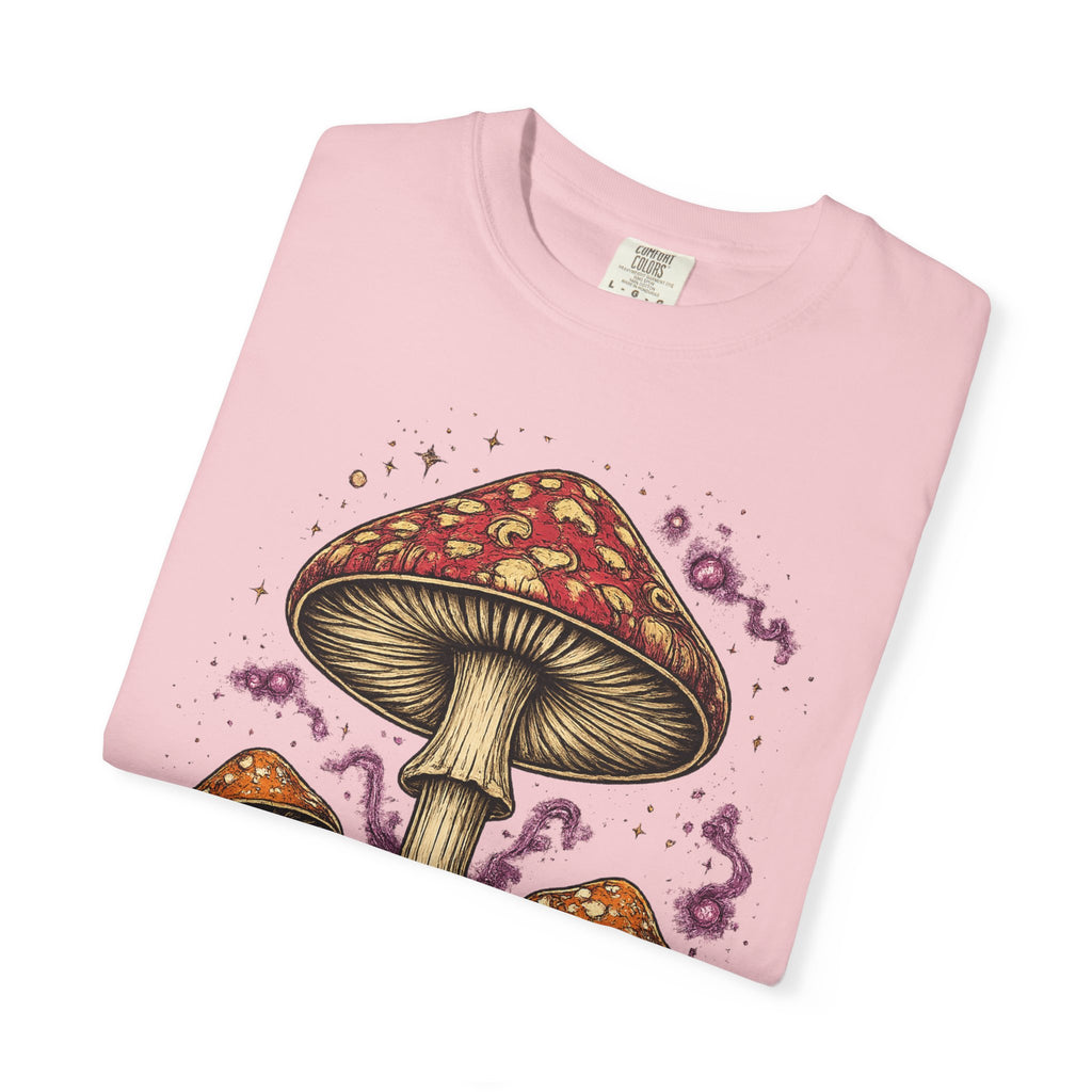 City: Portland Mushroom Graphic T-Shirt — Vintage Forest Amanita Design