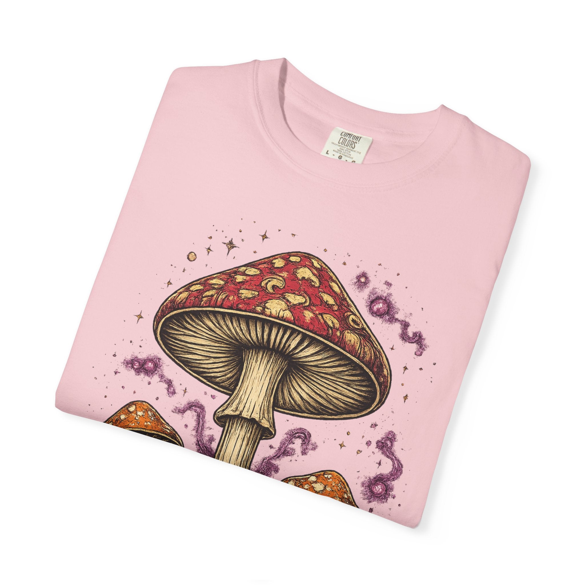 City: Portland Mushroom Graphic T-Shirt — Vintage Forest Amanita Design