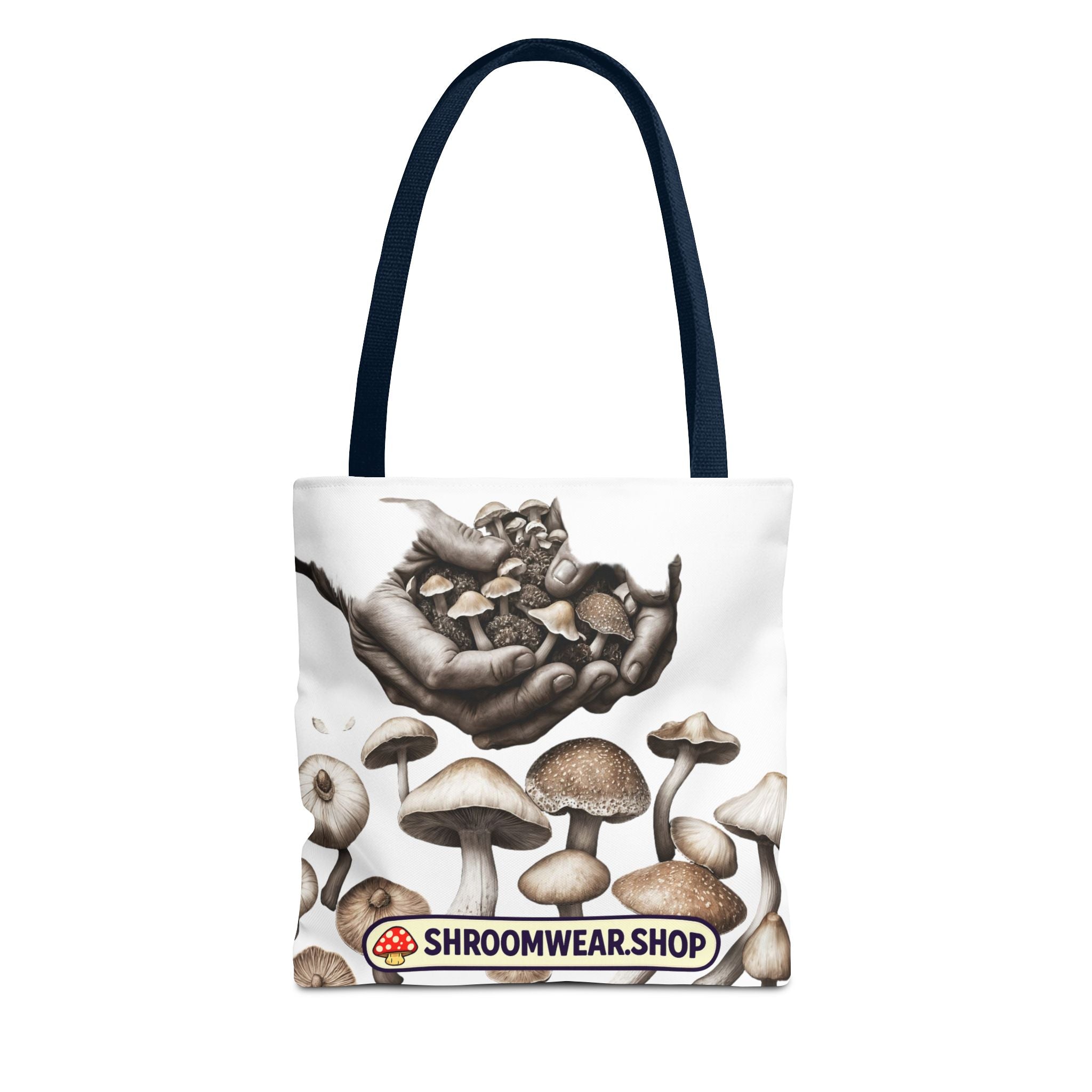 Tote Bag: Mushroom Tote Bag — Hand-Harvested Fungi Illustration Tote