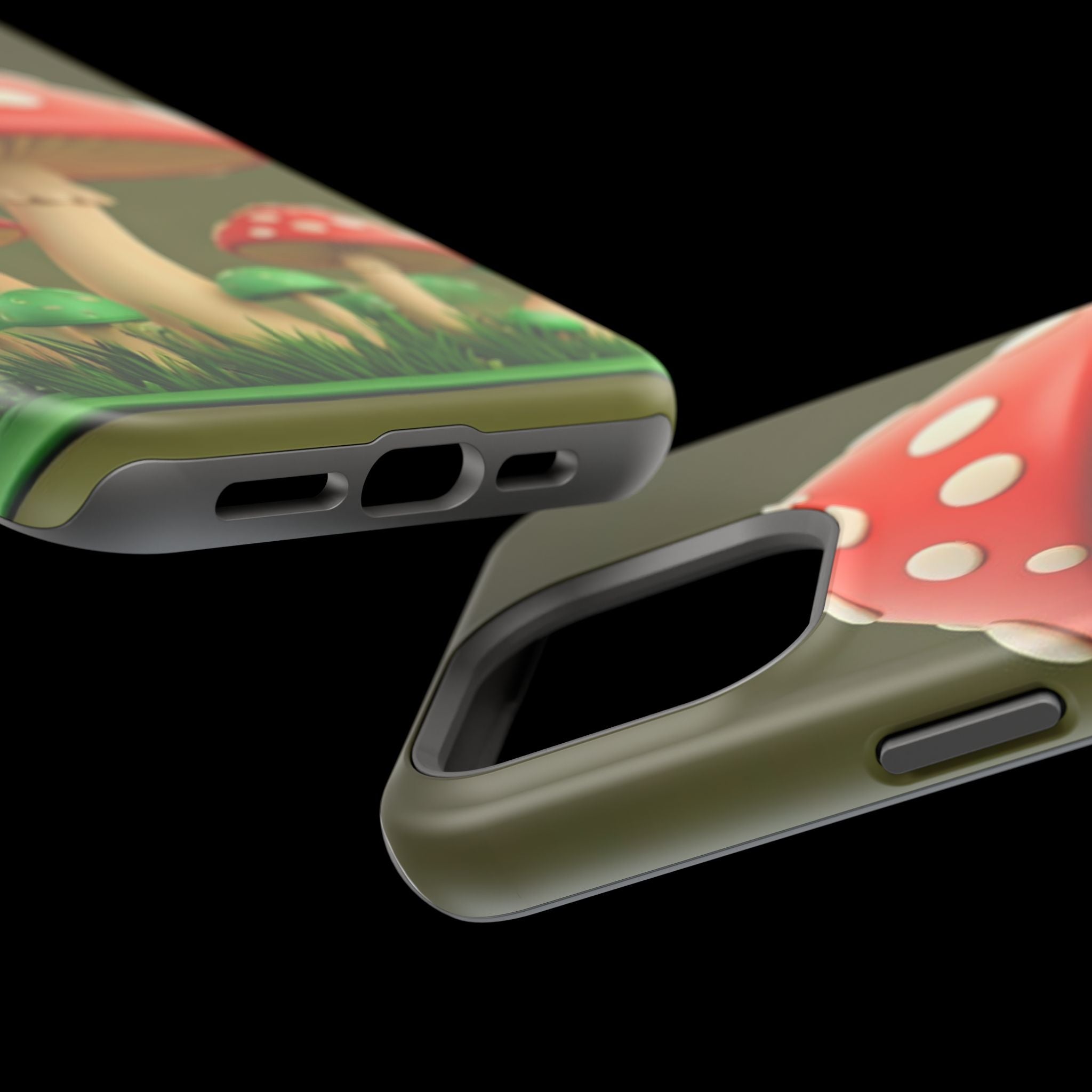 Golden Glow Mushroom Phone Case – Nature Meets Radiance