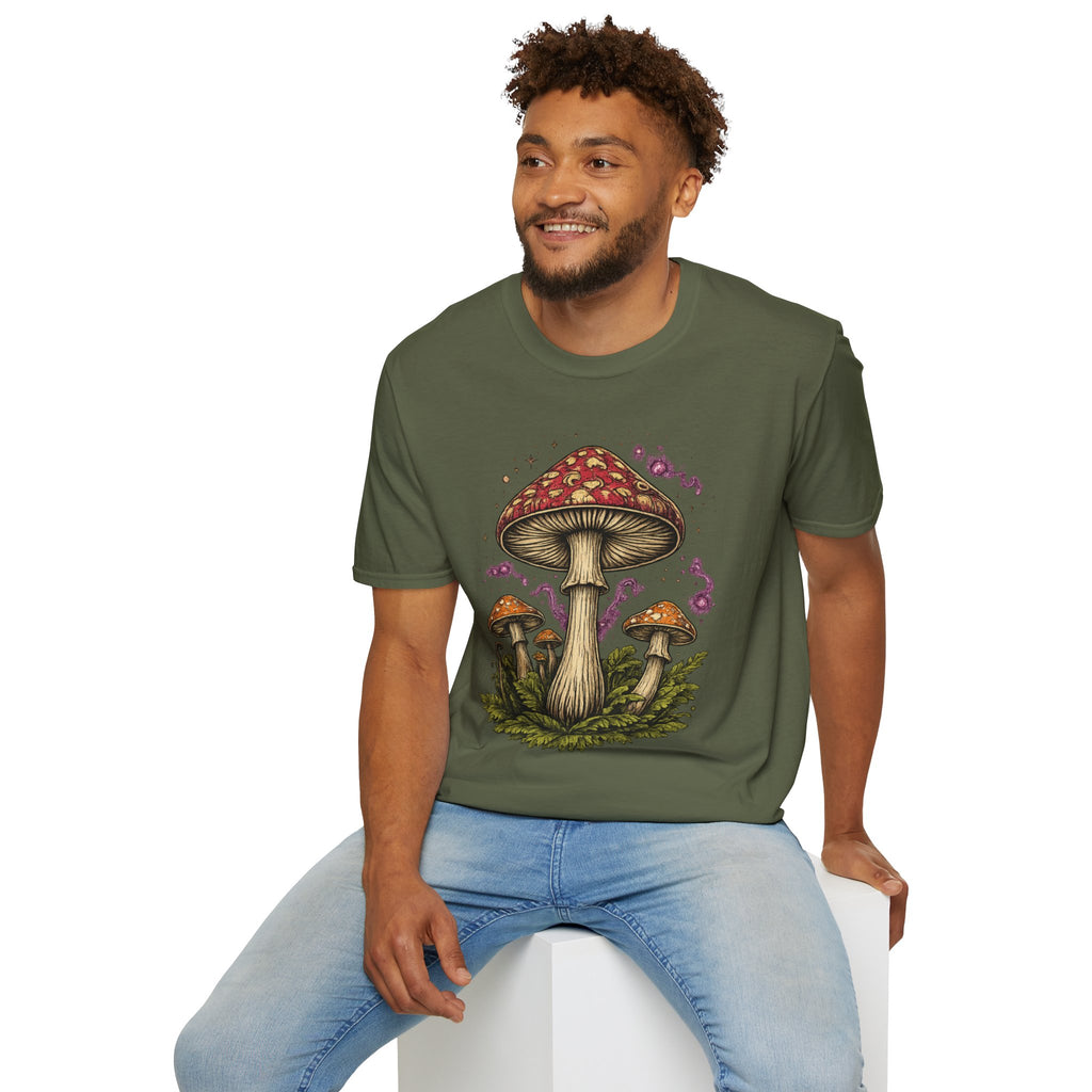 City: Gresham Psychedelic Mushroom Graphic T-Shirt — Red Amanita Illustration