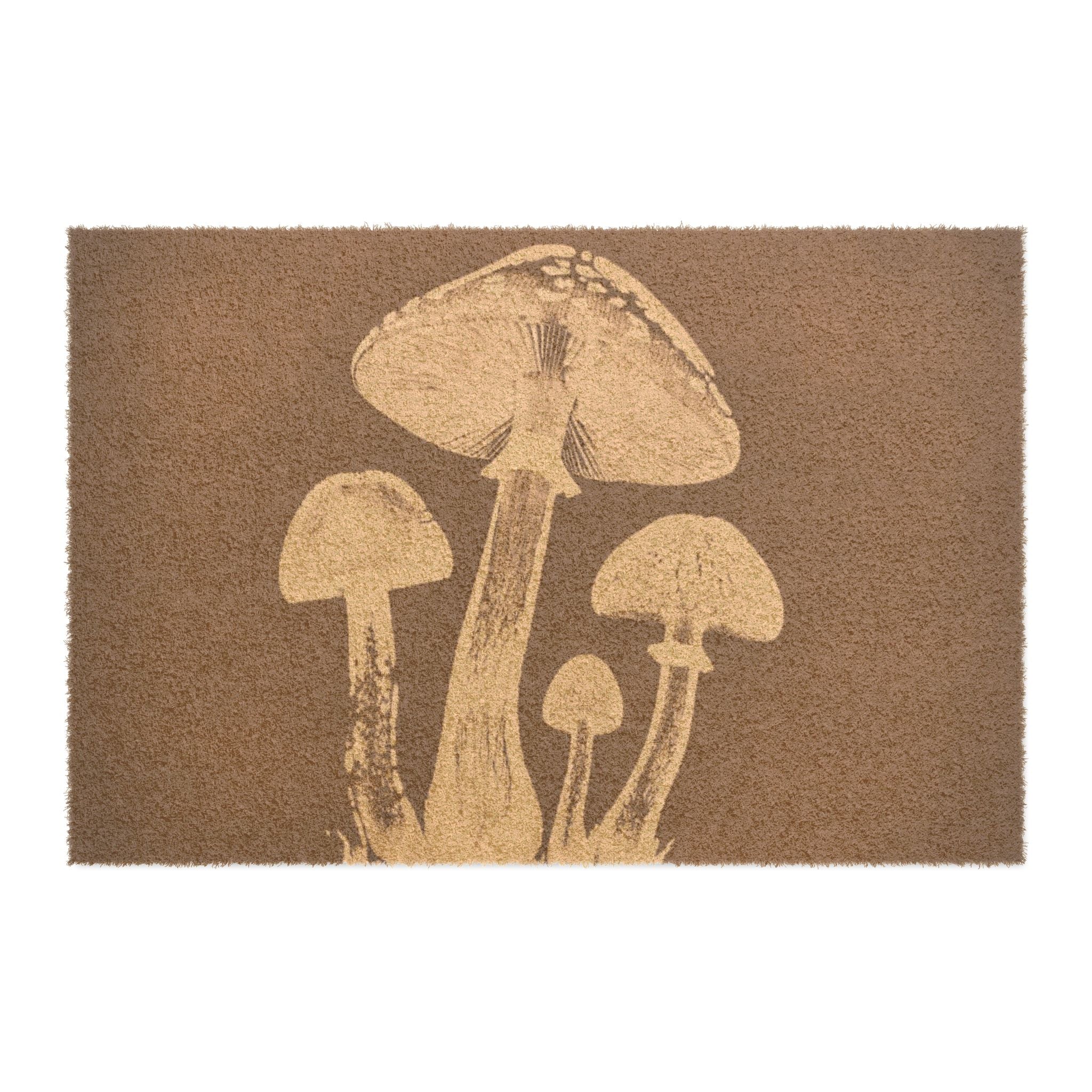 Mushroom Doormat, Nature-Inspired Welcome Mat, Eco-Friendly Entryway Decor