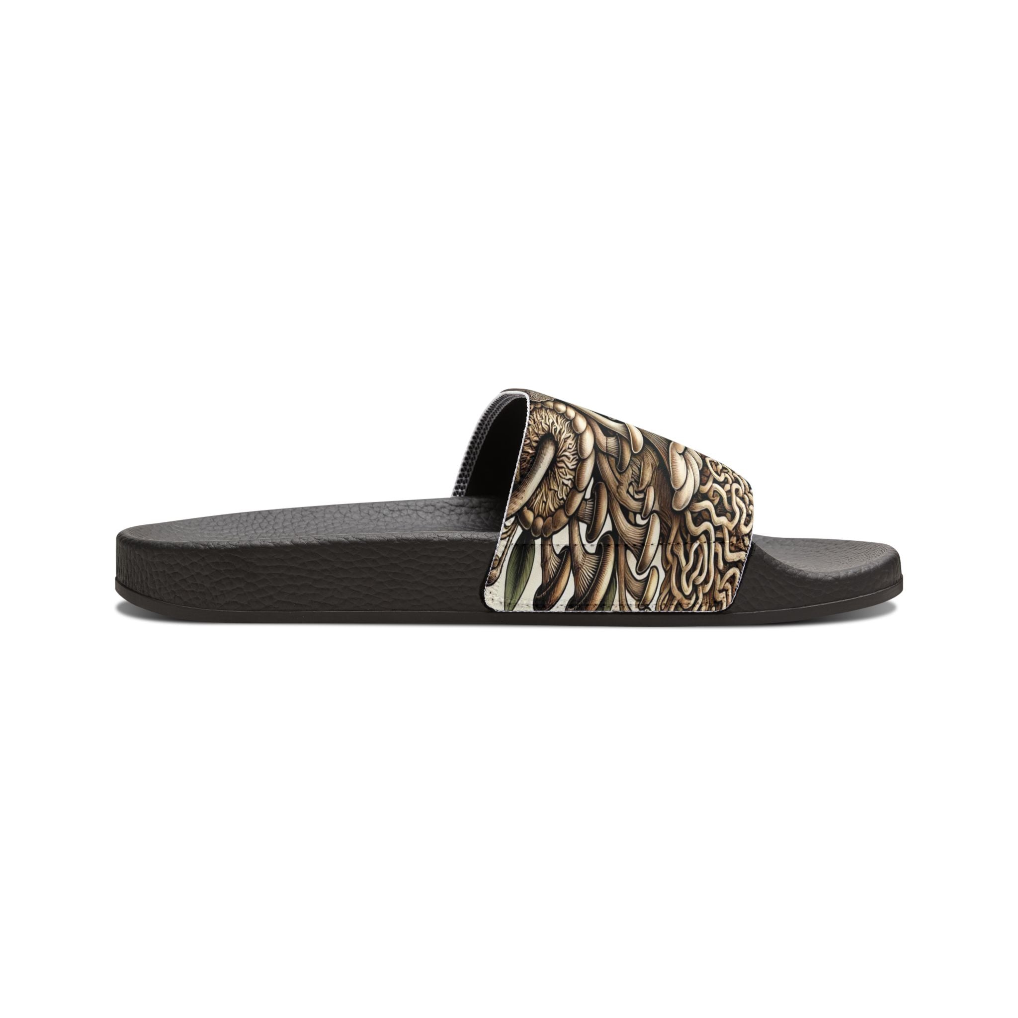 Mushroom Art Slide Sandals — Removable Strap Men's Slides