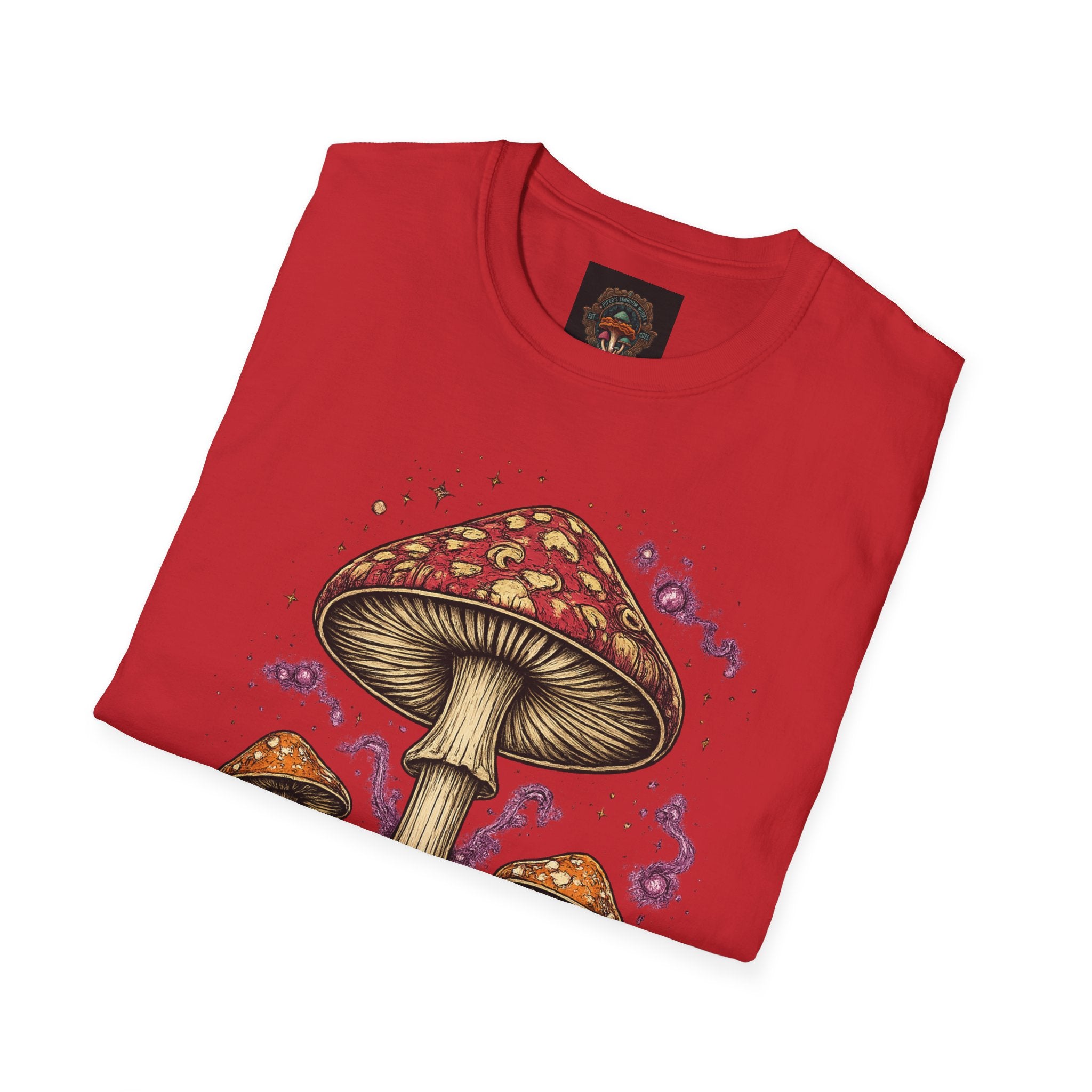 City: Gresham Psychedelic Mushroom Graphic T-Shirt — Red Amanita Illustration