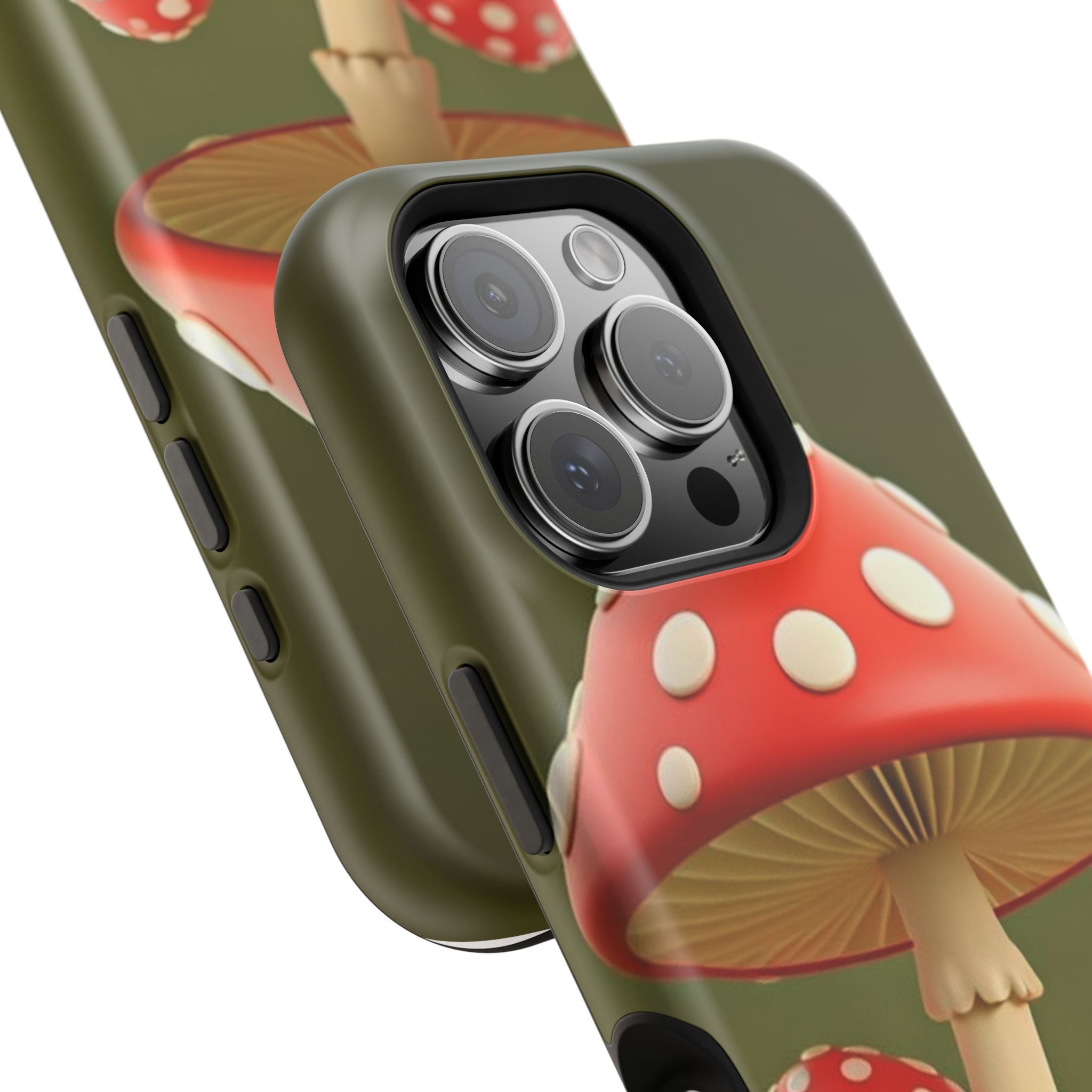 Golden Glow Mushroom Phone Case – Nature Meets Radiance