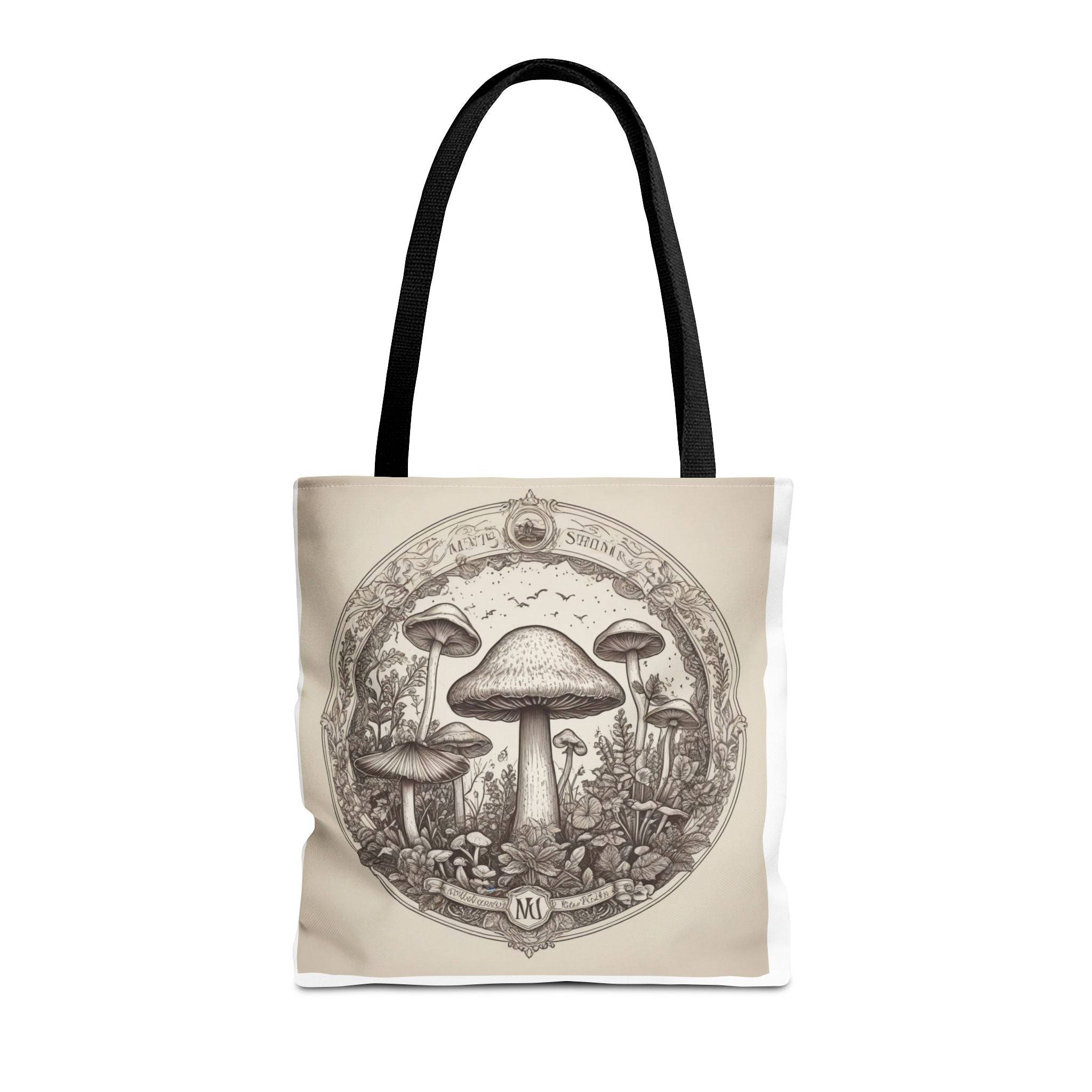 Mystic Shroom Circle Tote Bag – Where Art Nouveau Meets Nature