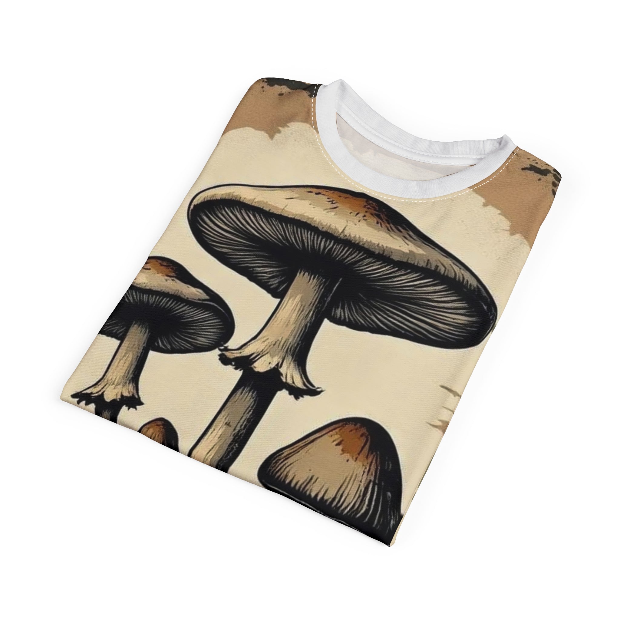 Psychedelic Mushroom All-Over Print T-Shirt – Woodland Fungi Graphic Tee