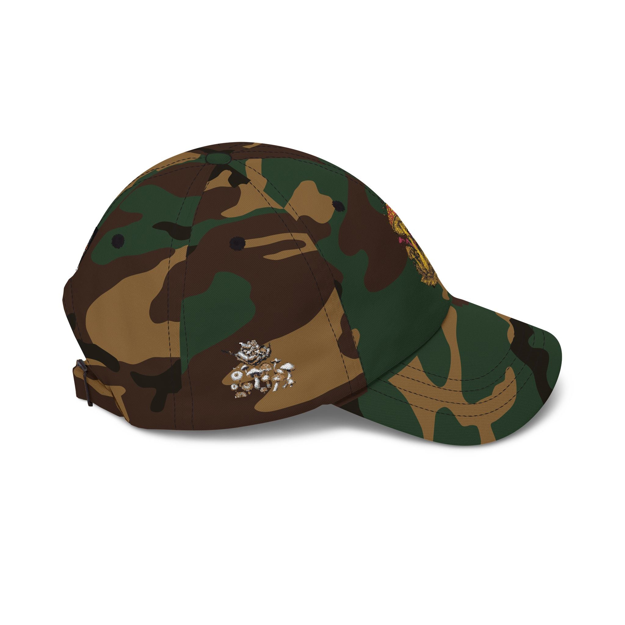 Mushroom Cluster Dad Cap — Psychedelic Nature Embroidered Baseball Hat