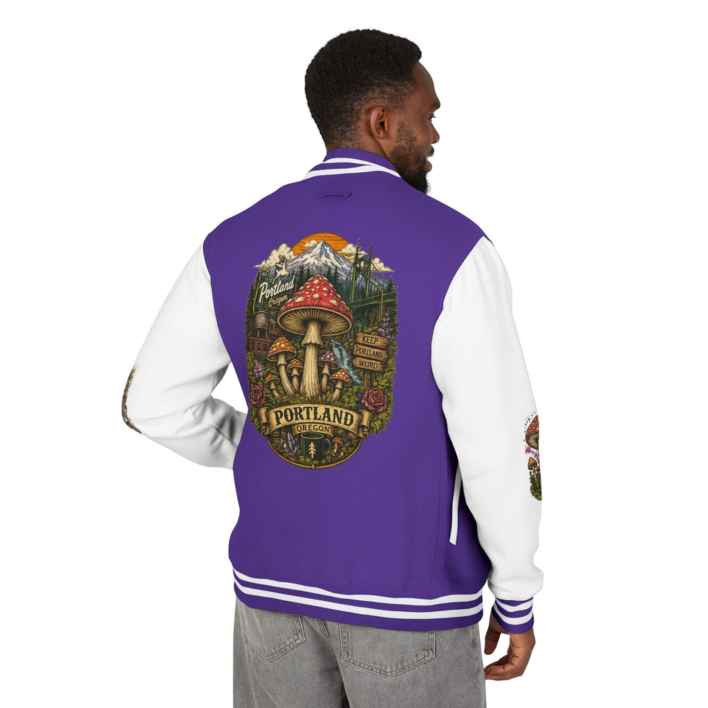 Portland Mushroom Patch Letterman Jacket
