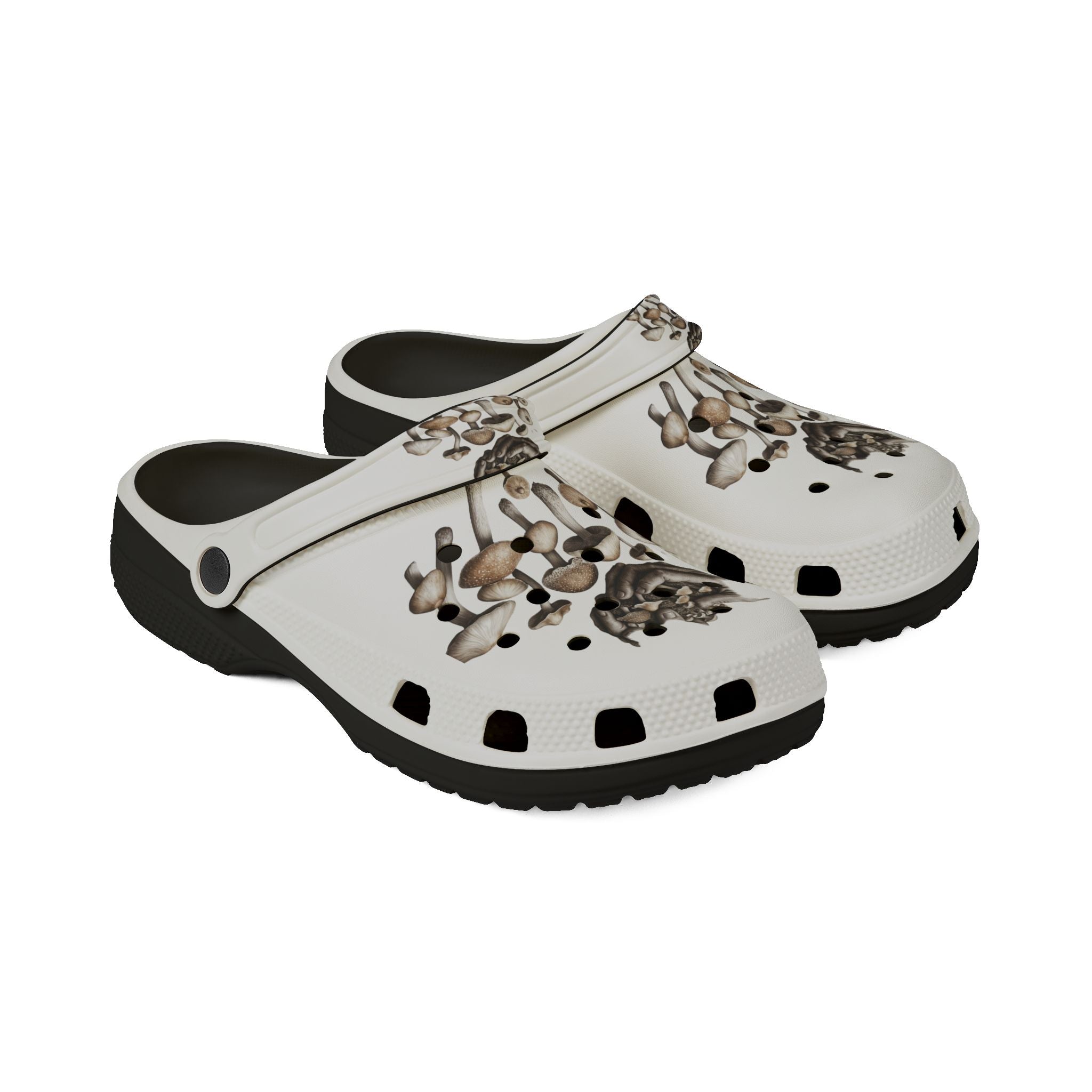 Mushroom Print EVA Foam Clogs — Lightweight Garden & Casual Slip-Ons