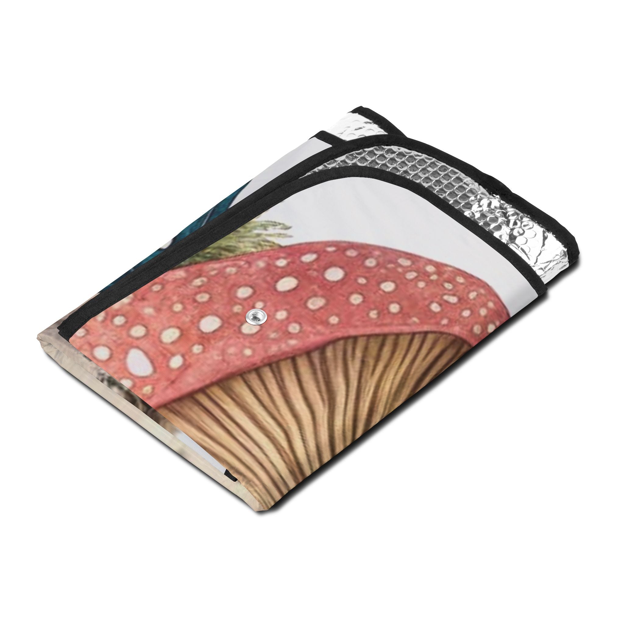 Mushroom Garden Car Sun Shade – Vintage Botanical Windshield Protector