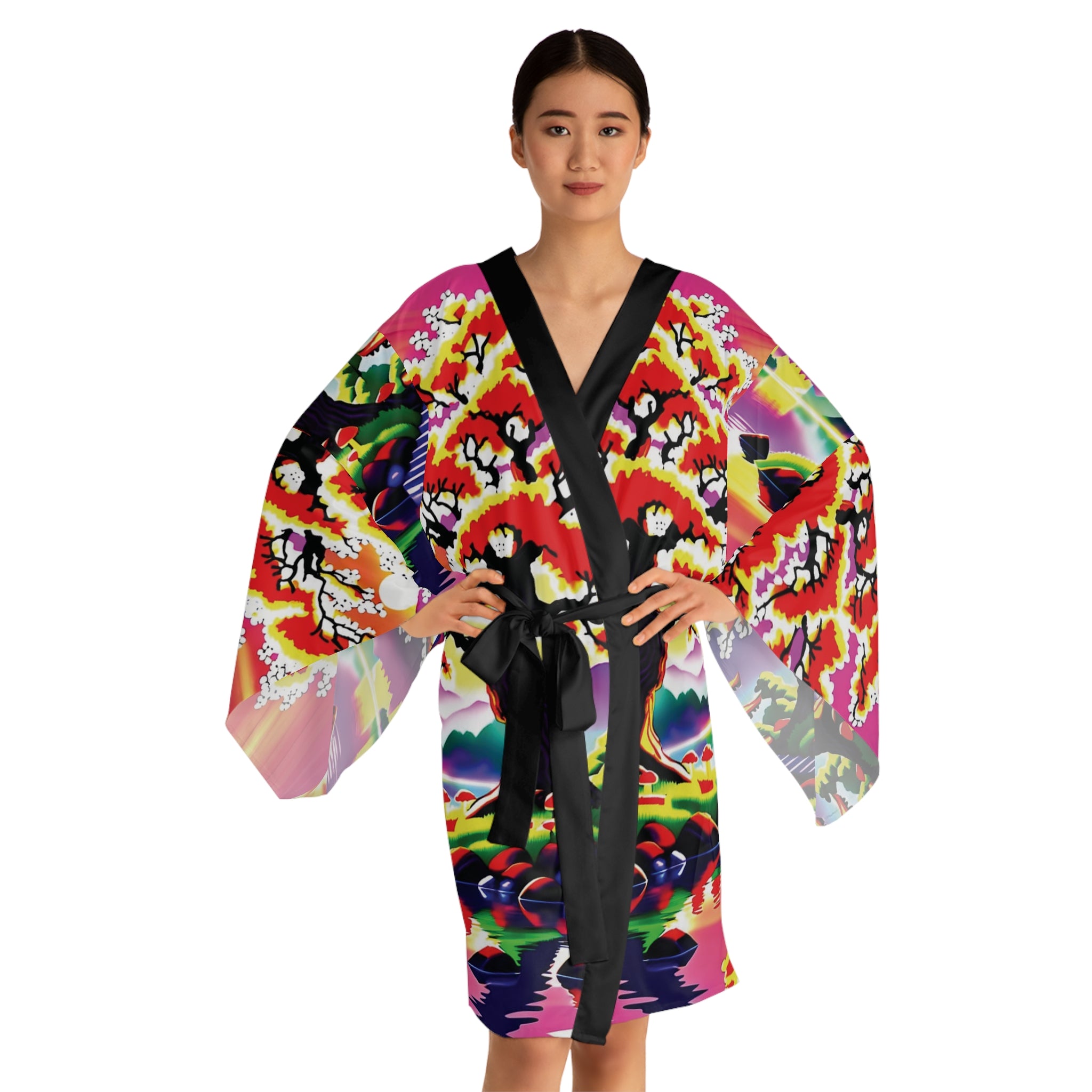 Kimono Robe: Sunset Sakura Kimono Robe
