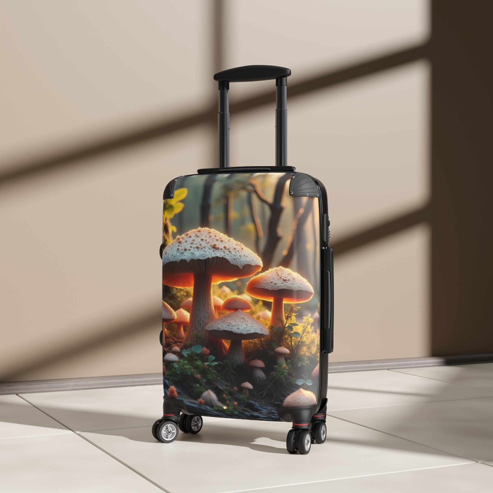 Mushroom Forest Carry-On Suitcase – Enchanted Nature Travel Luggage