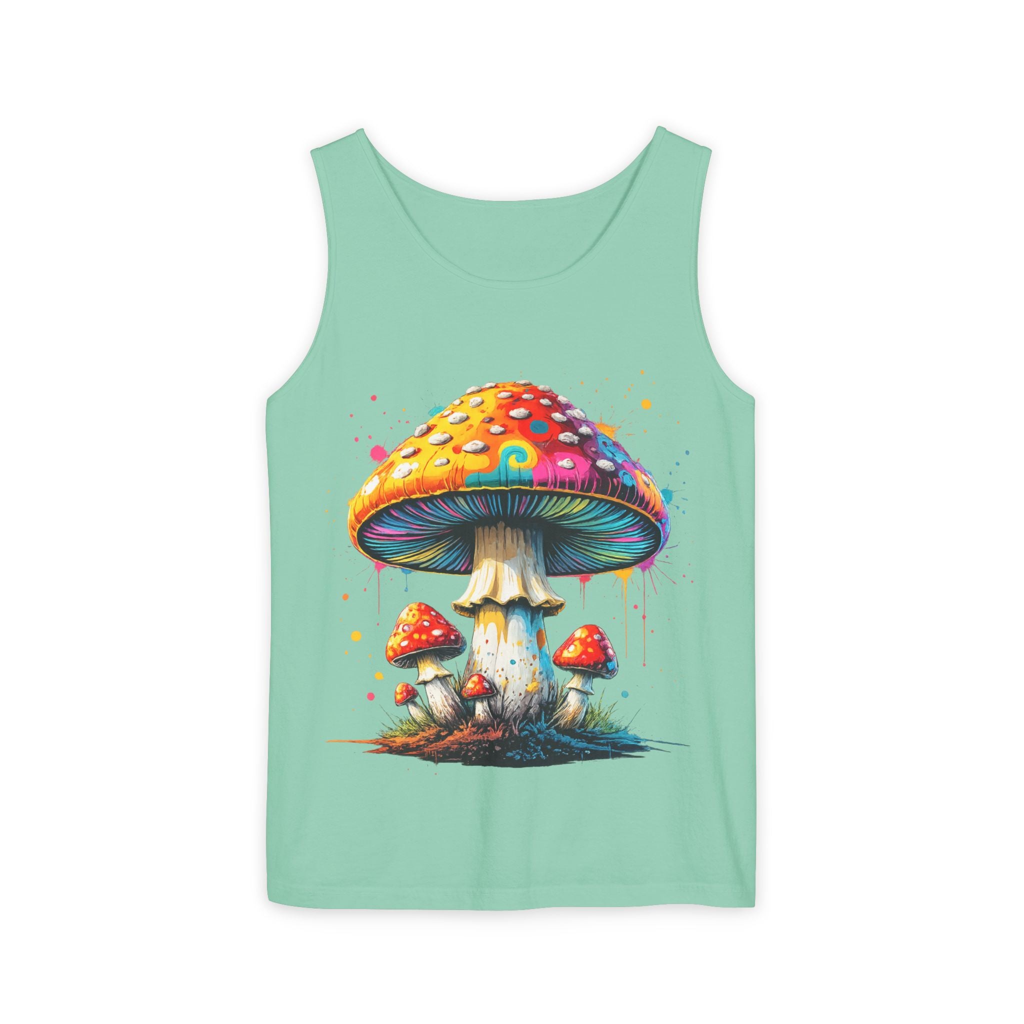 City: Portland Mushroom Tank Top — Psychedelic Forest Graphic Tank